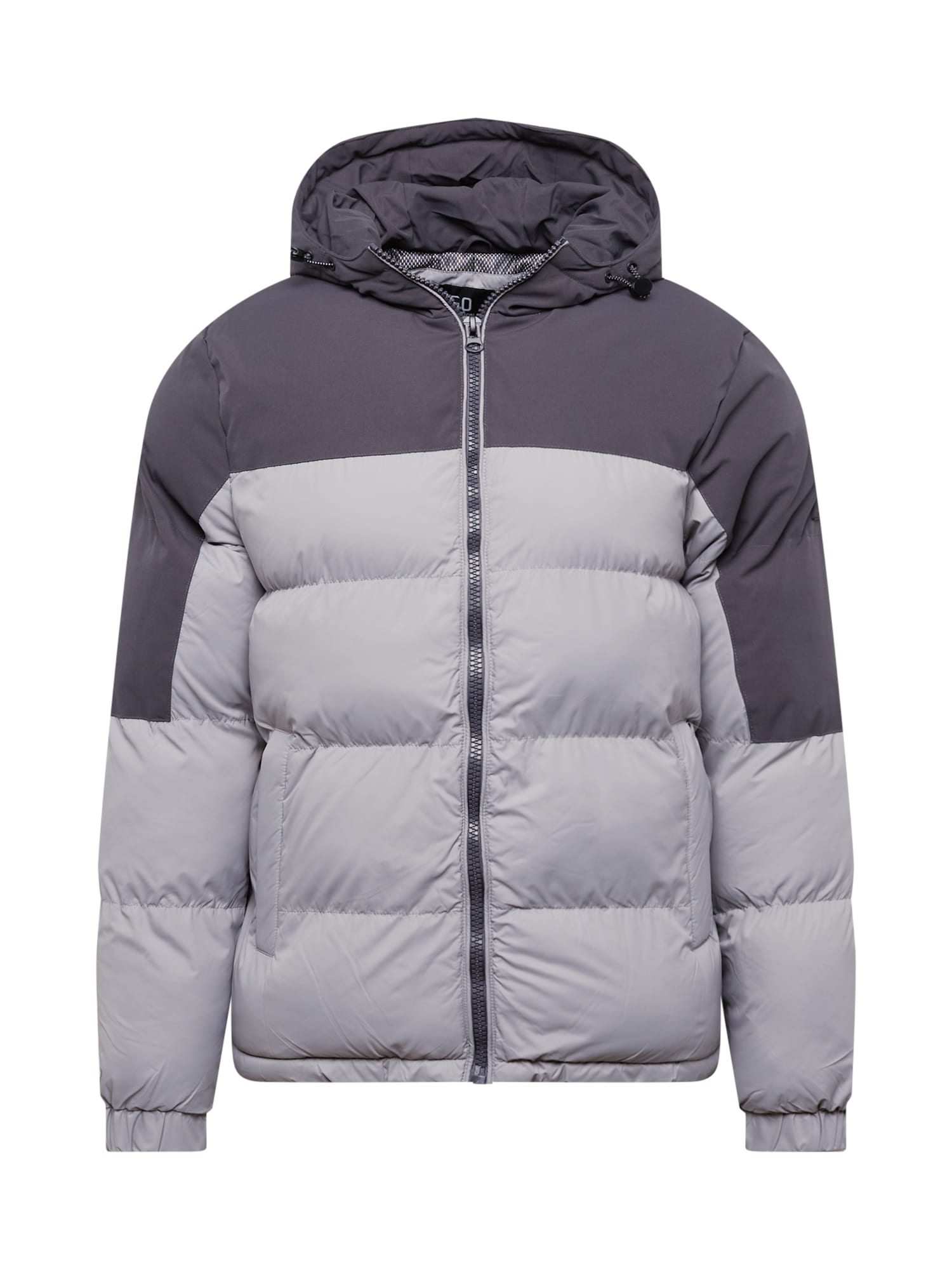 INDICODE JEANS Prehodna jakna 'Danix'  svetlo siva / temno siva