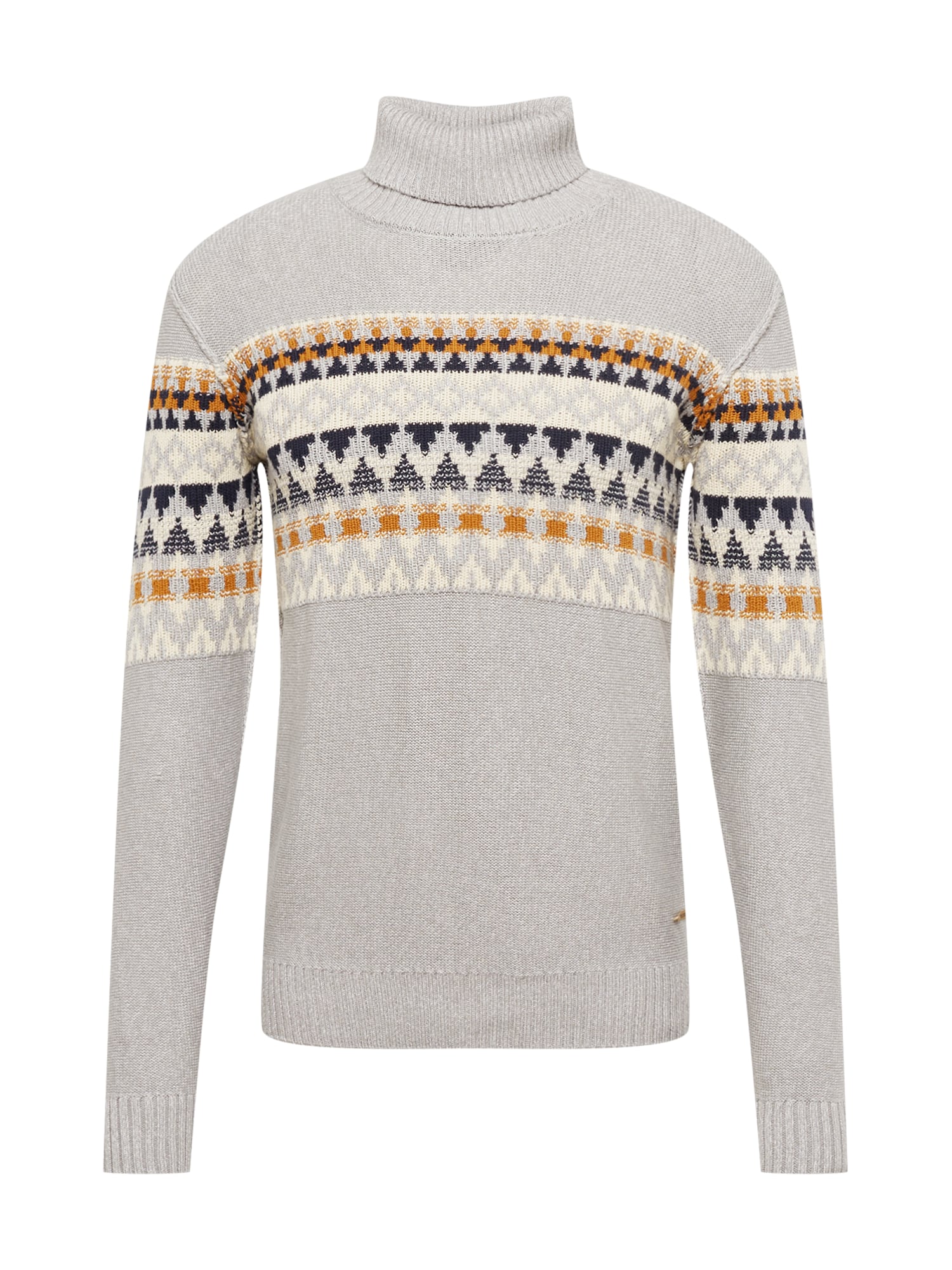 INDICODE JEANS Pulover 'Tarly'  mornarska / med / svetlo siva / bela