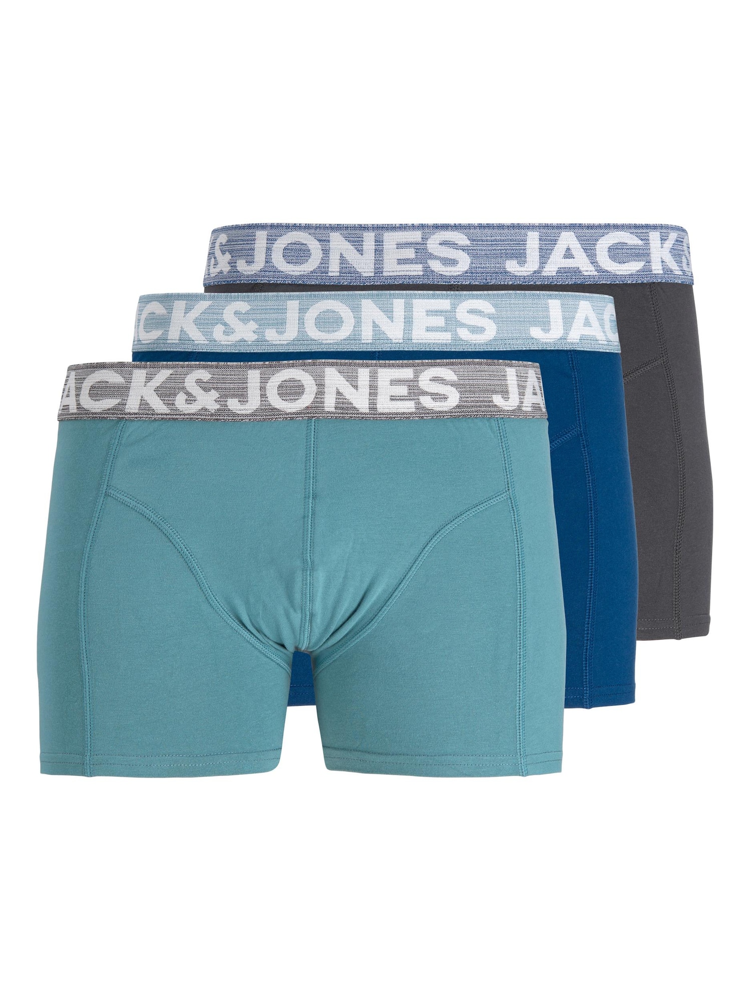 JACK & JONES Boksarice  modra / bazaltno siva / žad / bela