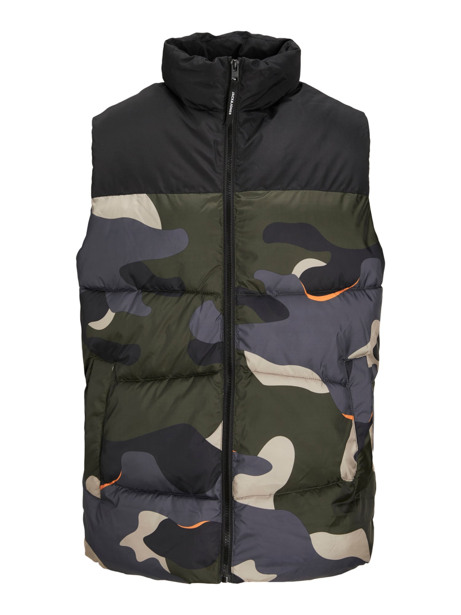 JACK & JONES Brezrokavnik 'CHILI'  bež / siva / zelena / oranžna / črna