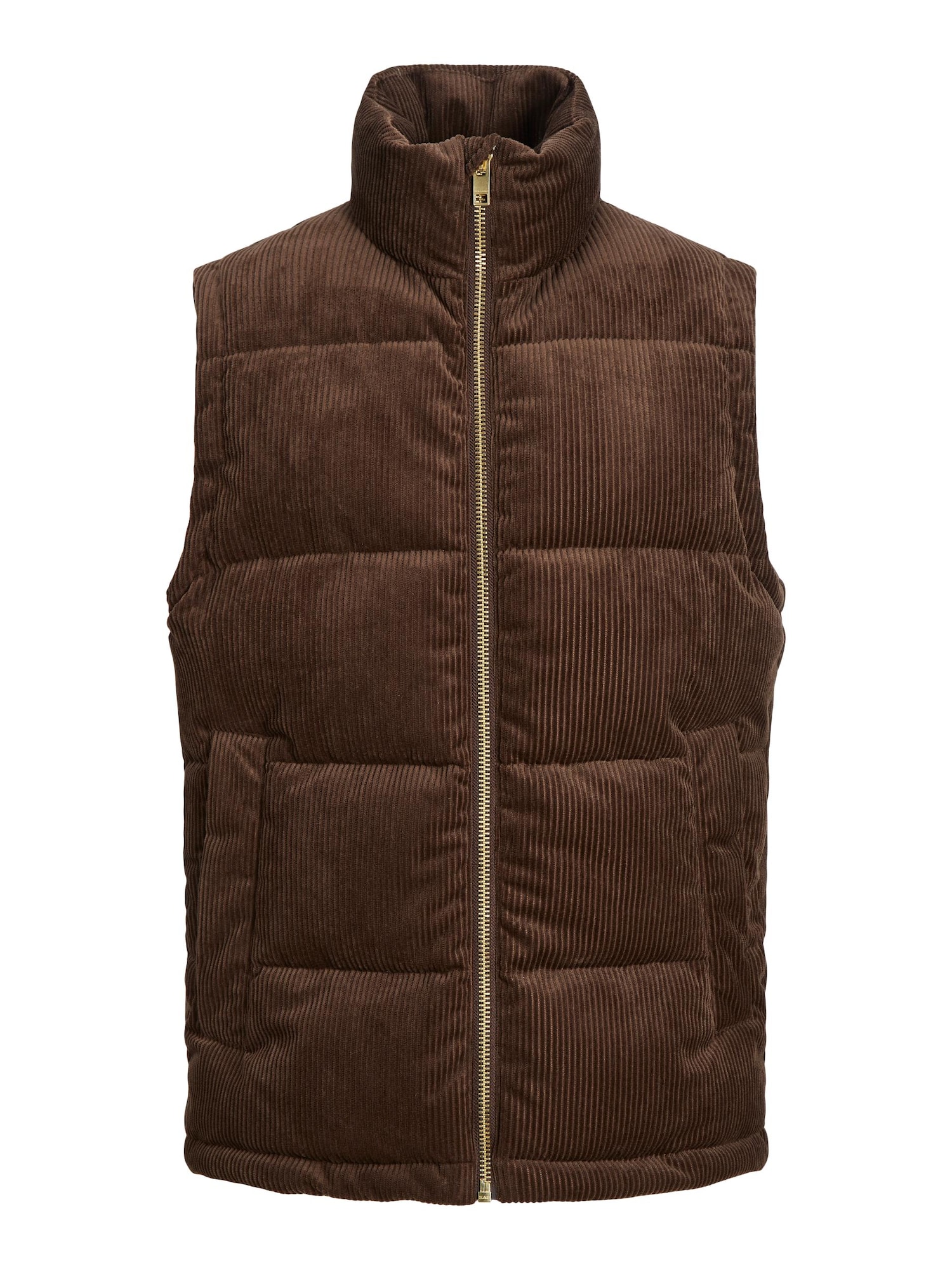 JACK & JONES Brezrokavnik 'WOODSIDE'  temno rjava