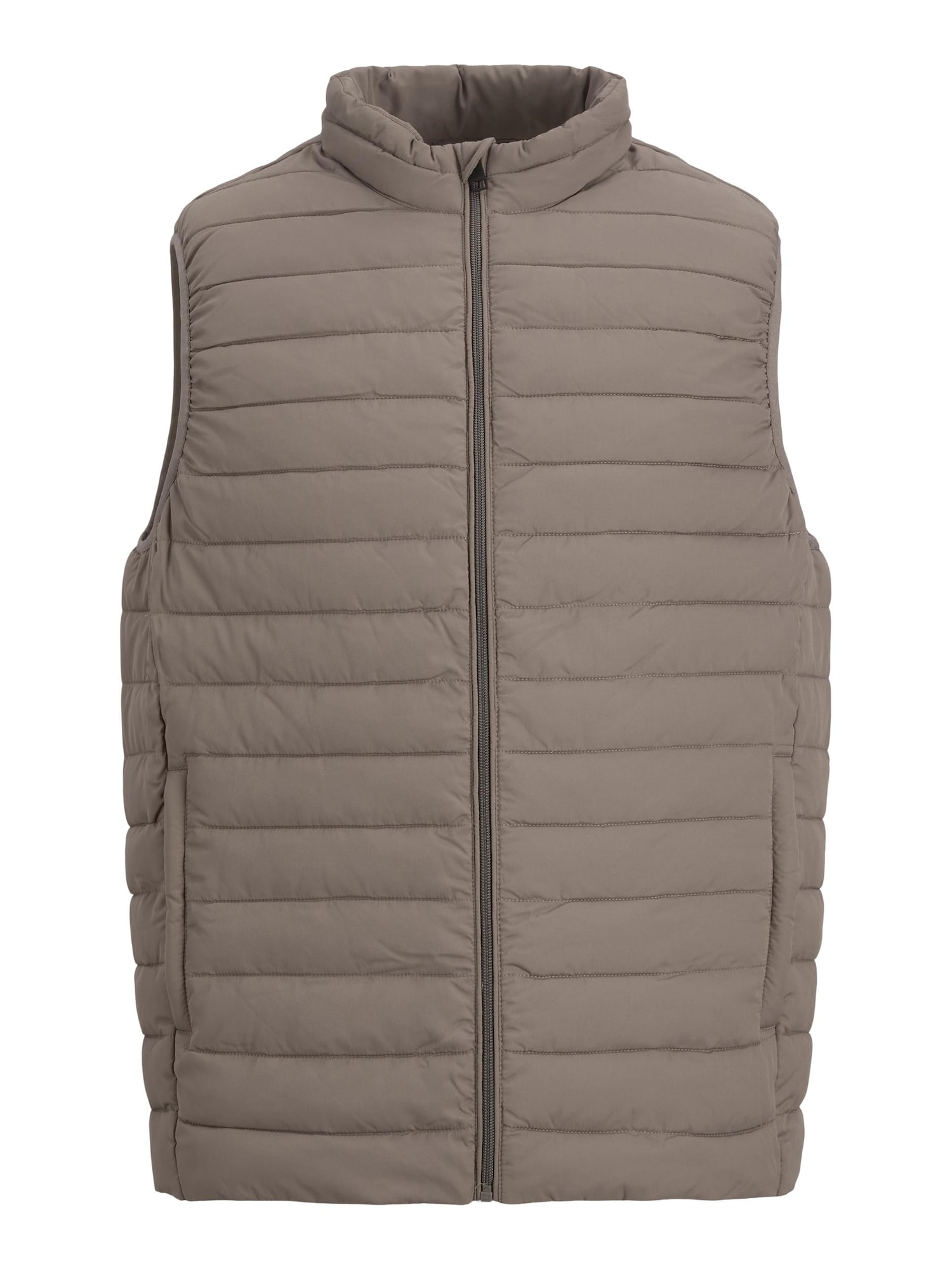 JACK & JONES Brezrokavnik  temno siva
