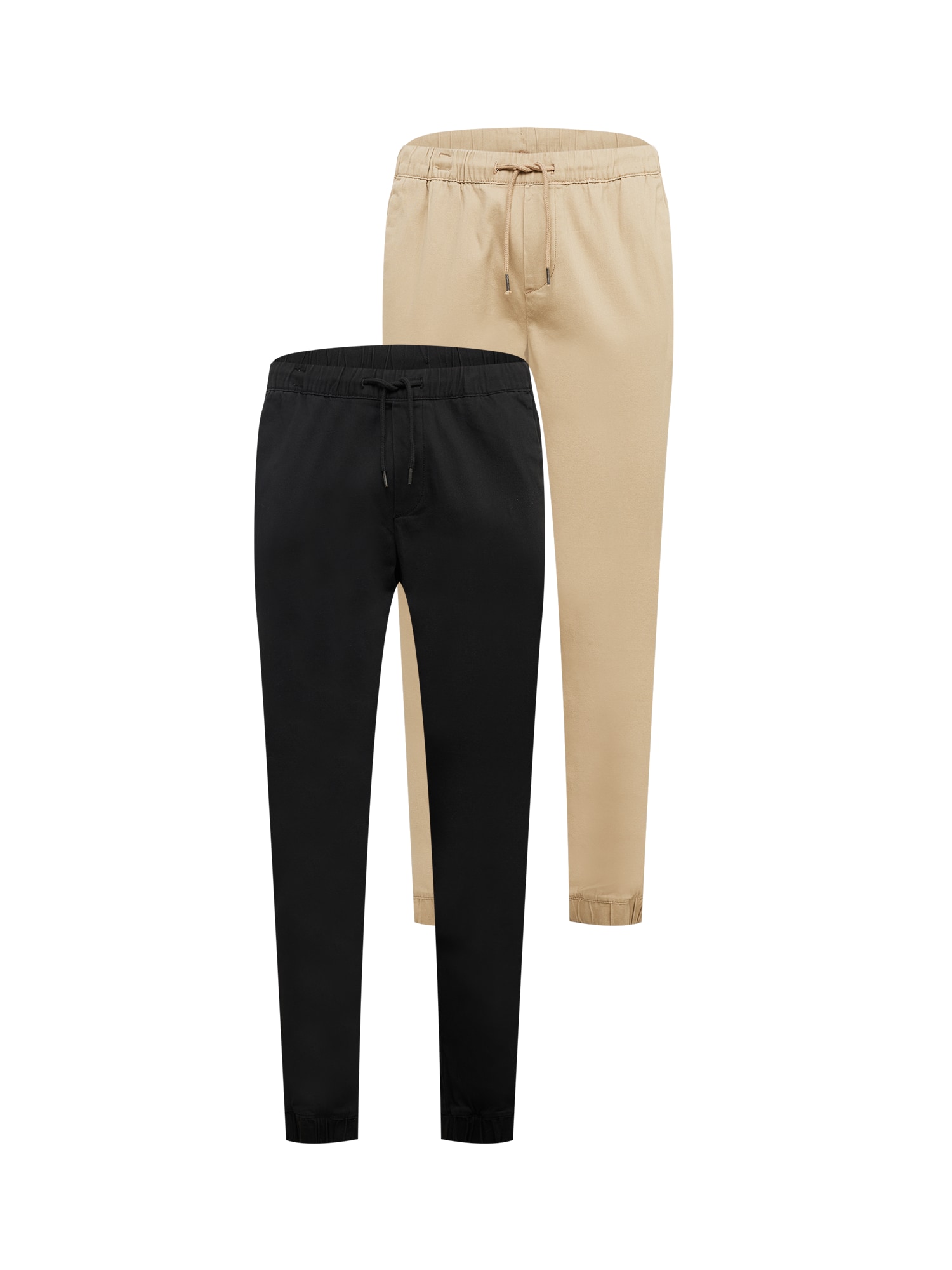 JACK & JONES Hlače 'GORDON DAVE'  temno bež / črna