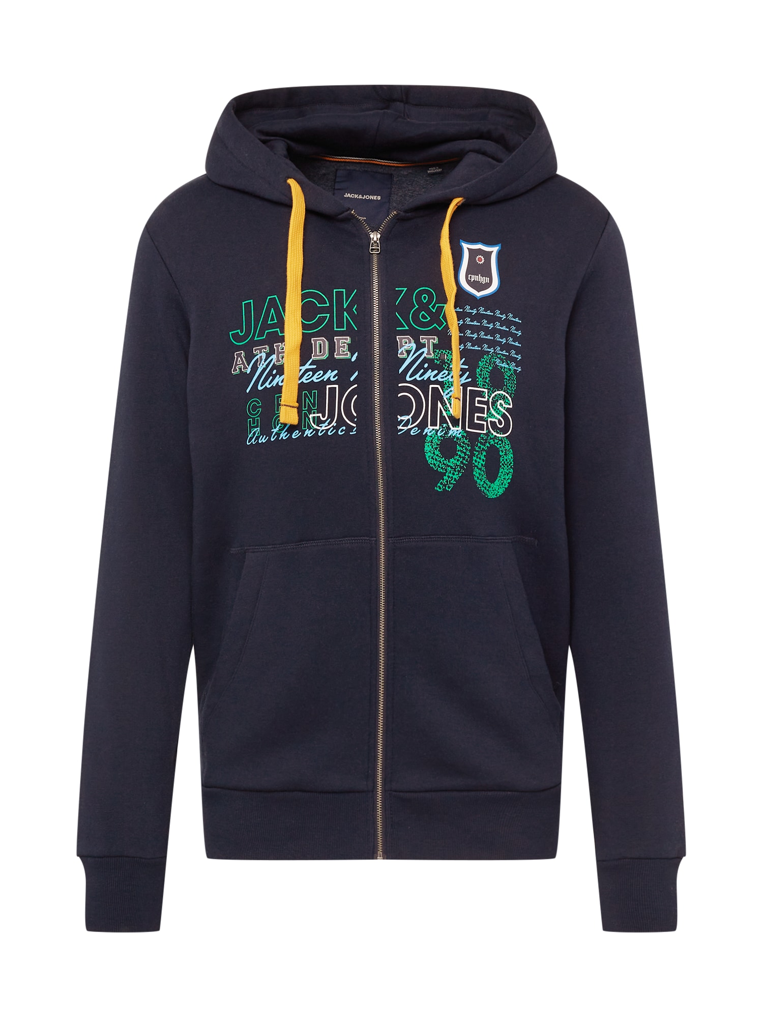 JACK & JONES Jopa na zadrgo 'SAIL'  mornarska / rumena / zelena / bela
