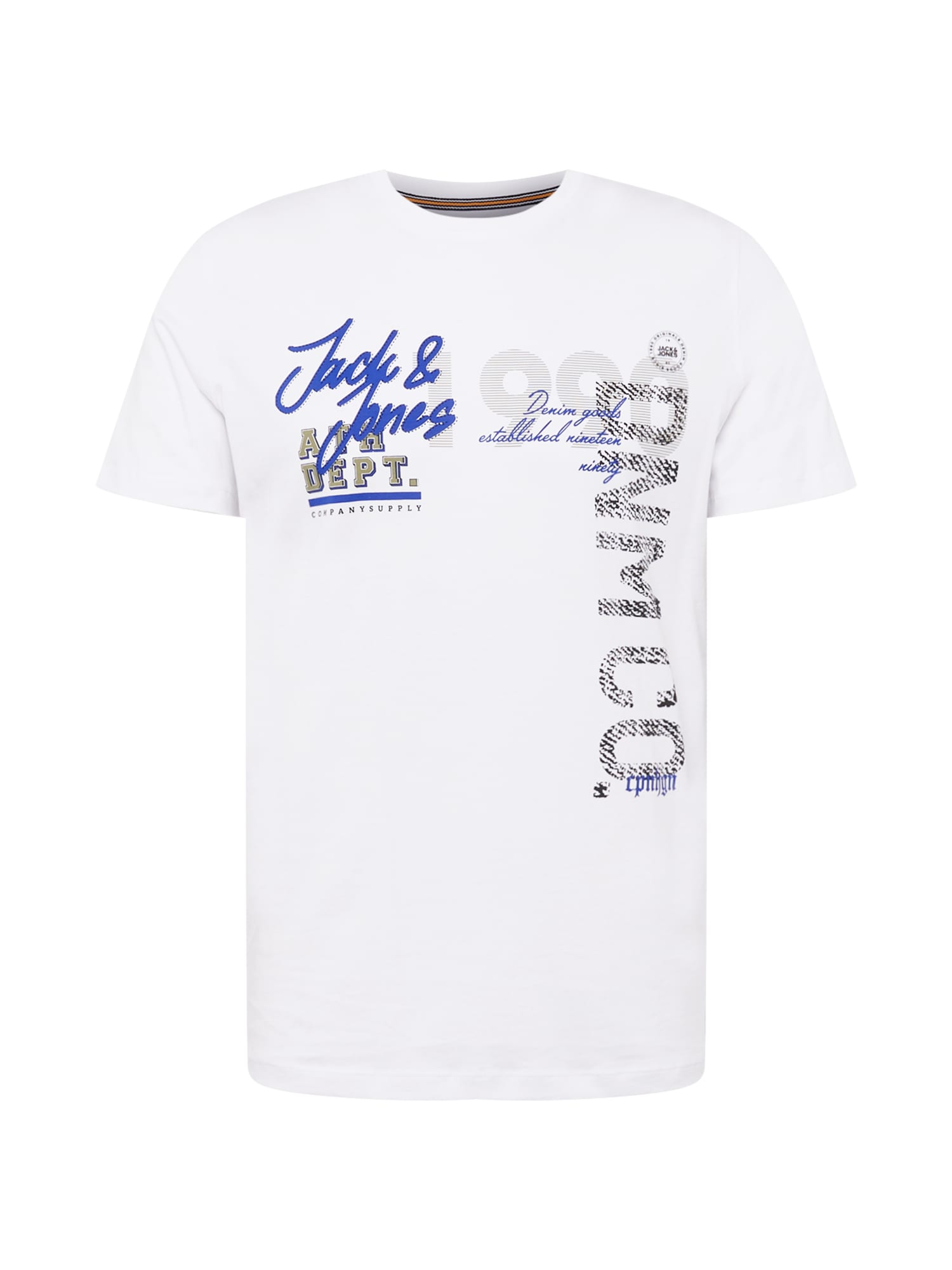 JACK & JONES Majica 'BLUSTREAM'  modra / kaki / črna / bela