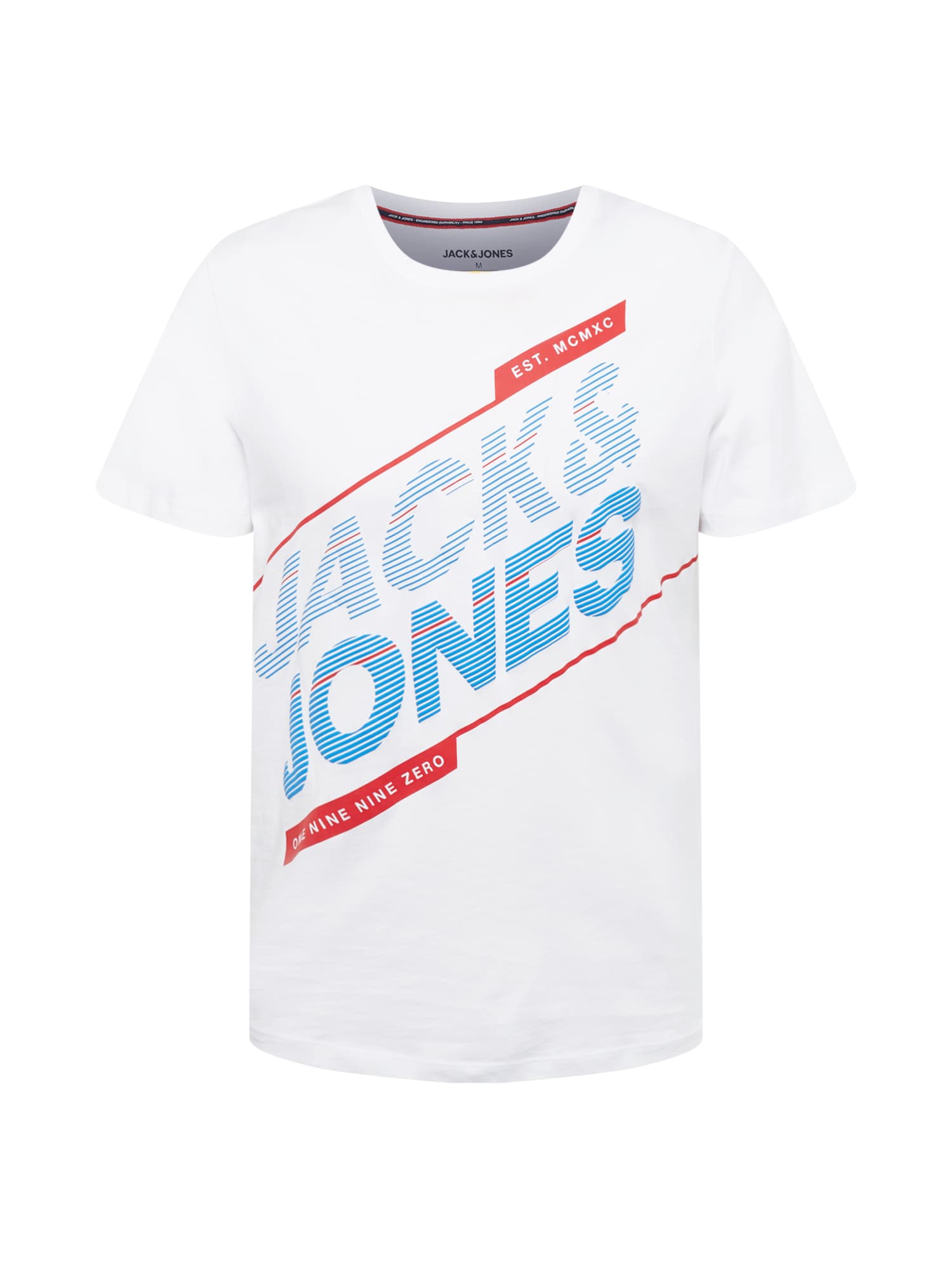 JACK & JONES Majica 'FORMATION'  svetlo modra / rdeča / bela