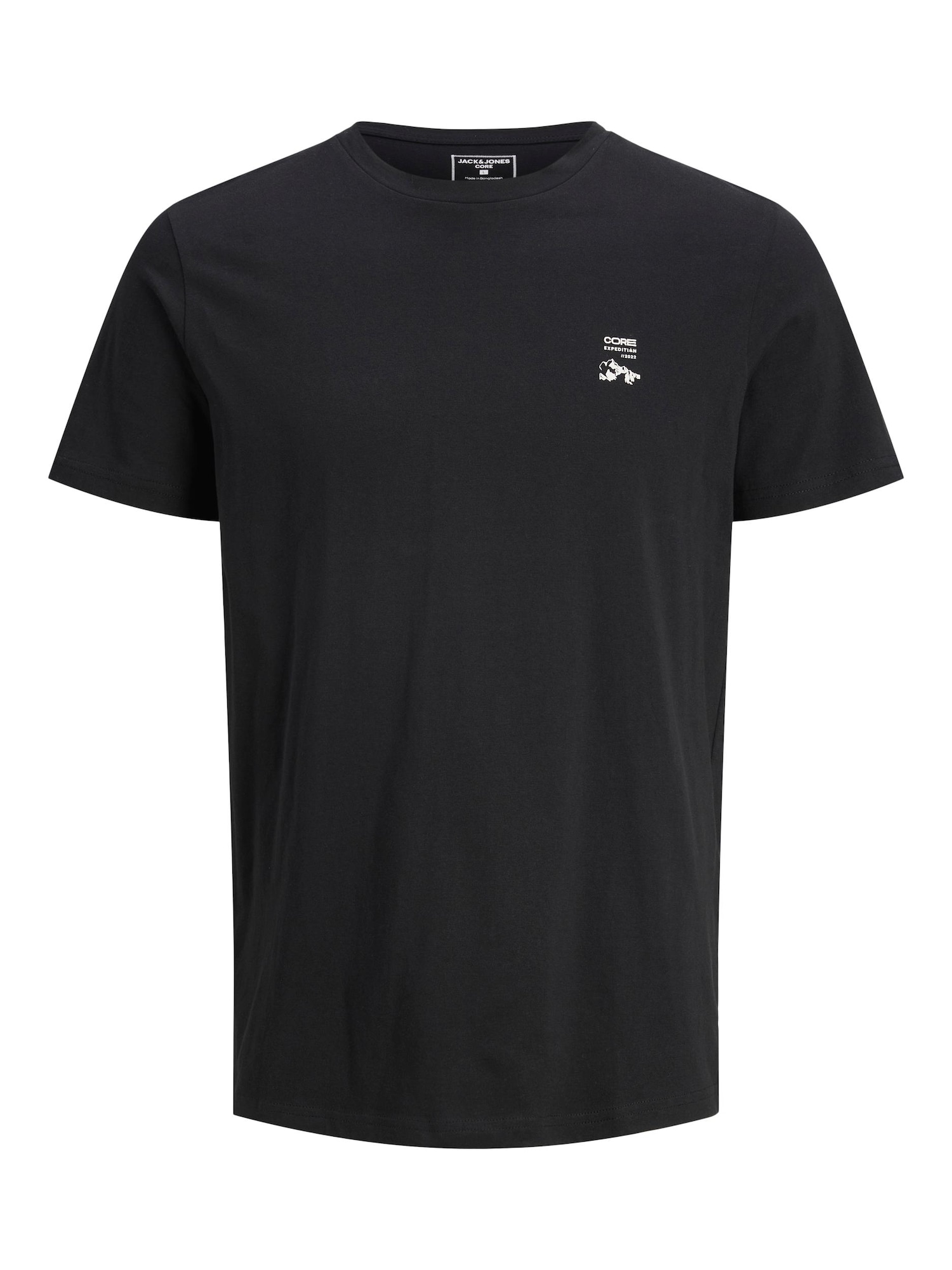 JACK & JONES Majica 'MAPPING'  svetlo modra / črna / bela