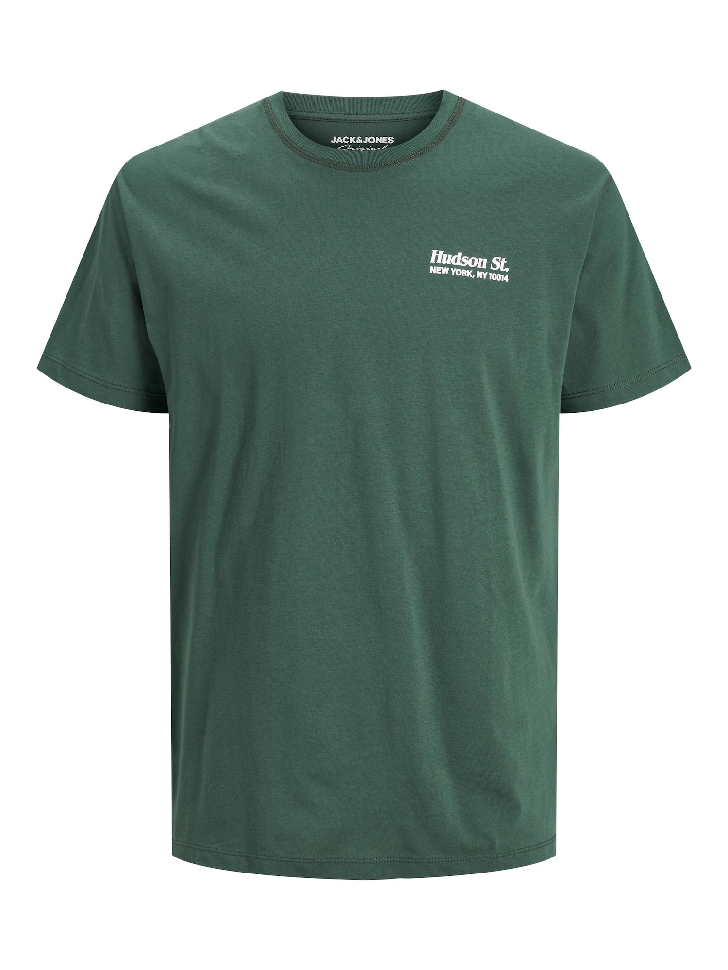 JACK & JONES Majica 'Riverside'  zelena / bela