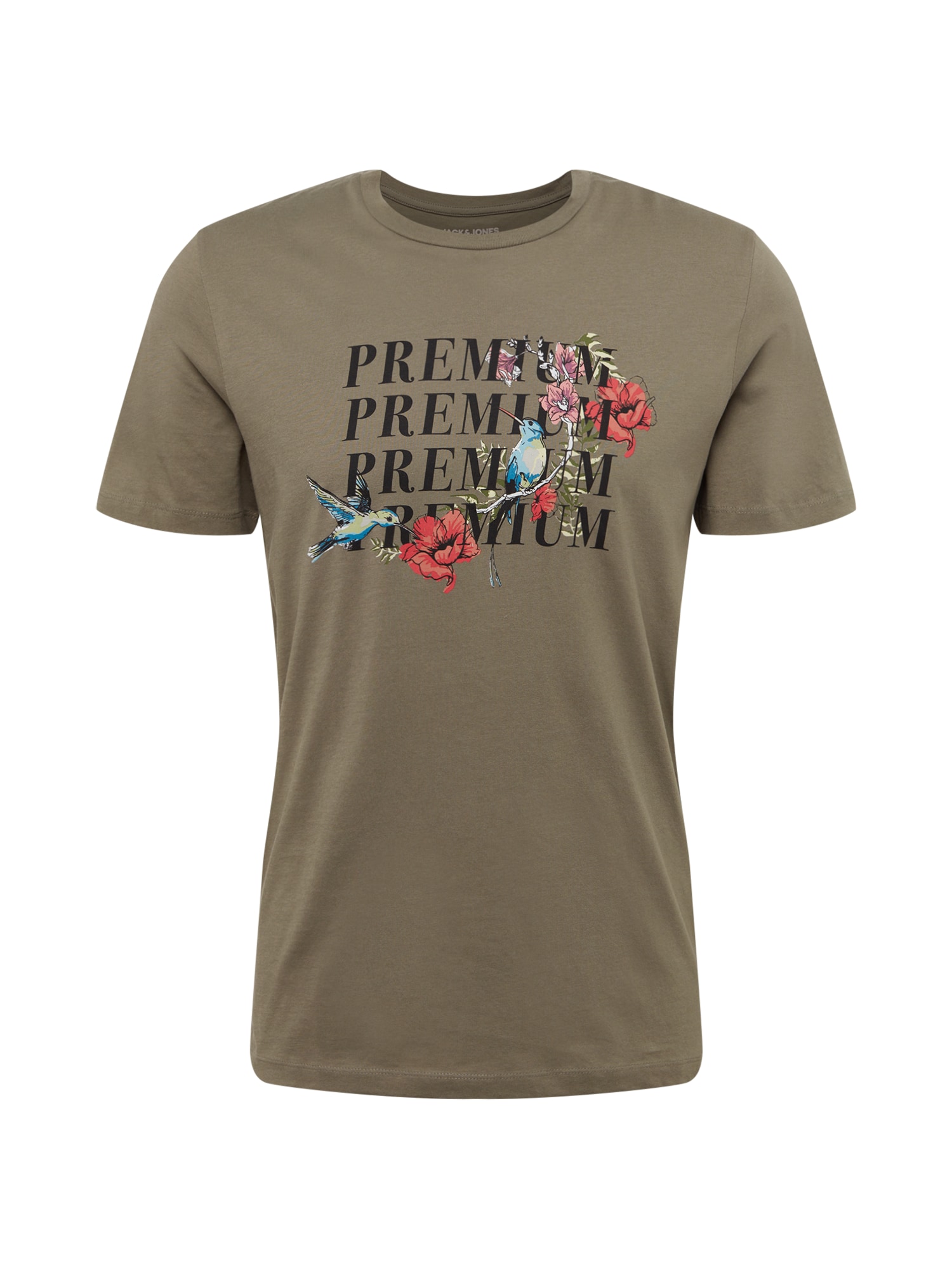 JACK & JONES Majica  svetlo modra / oliva / roza / črna