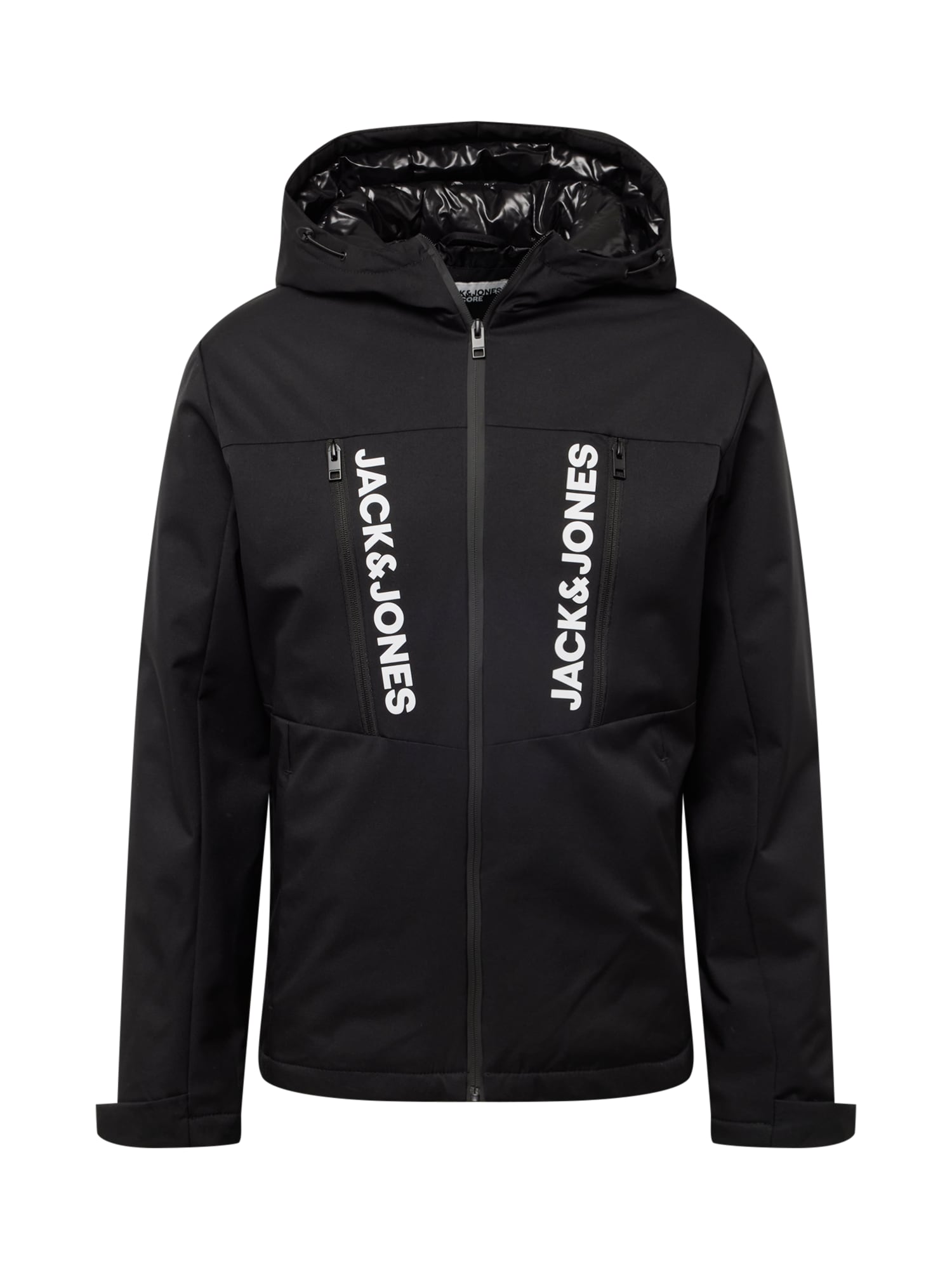 JACK & JONES Prehodna jakna 'ABEL'  črna / bela
