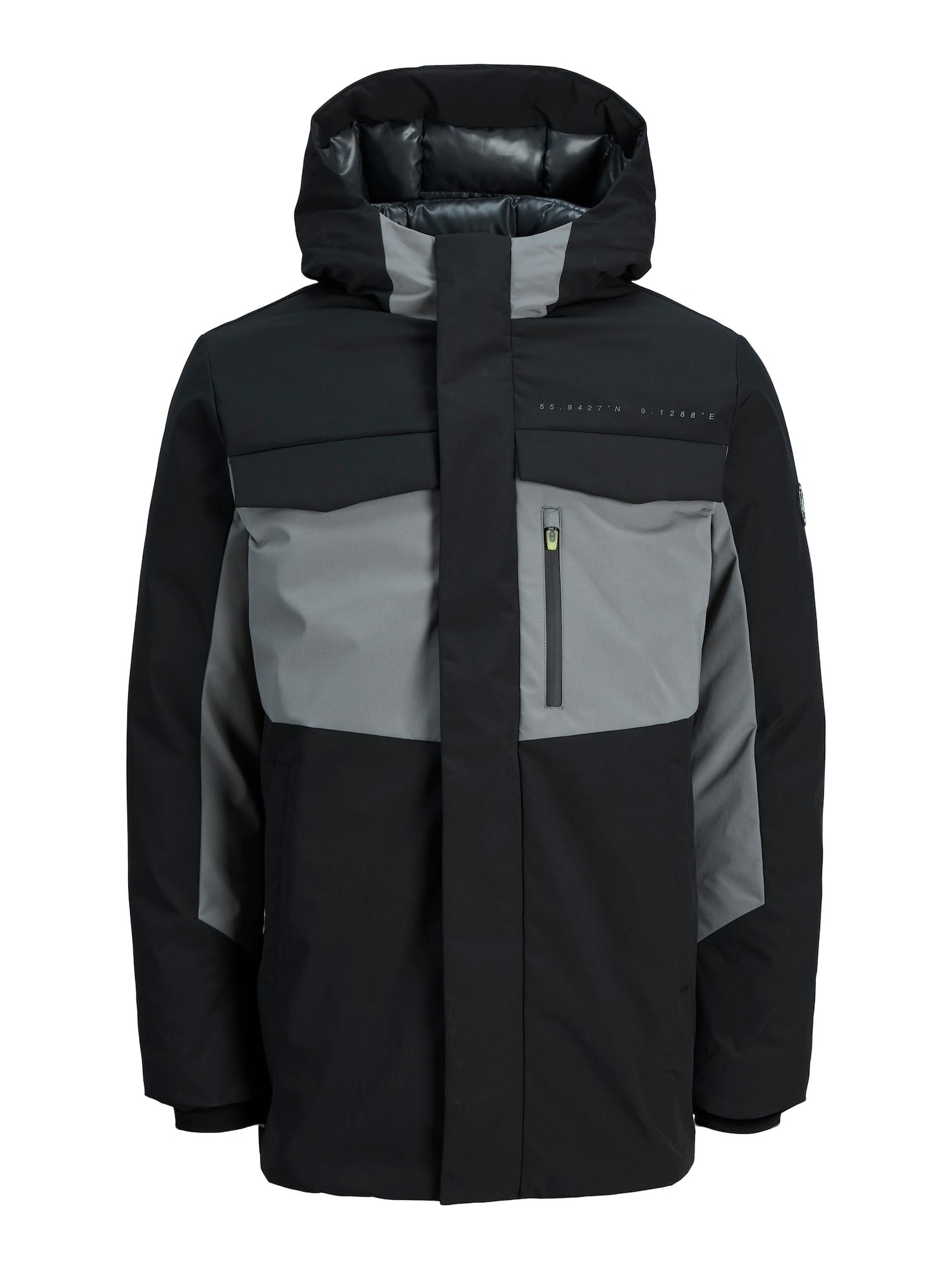 JACK & JONES Prehodna jakna 'FRIDAY'  siva / črna