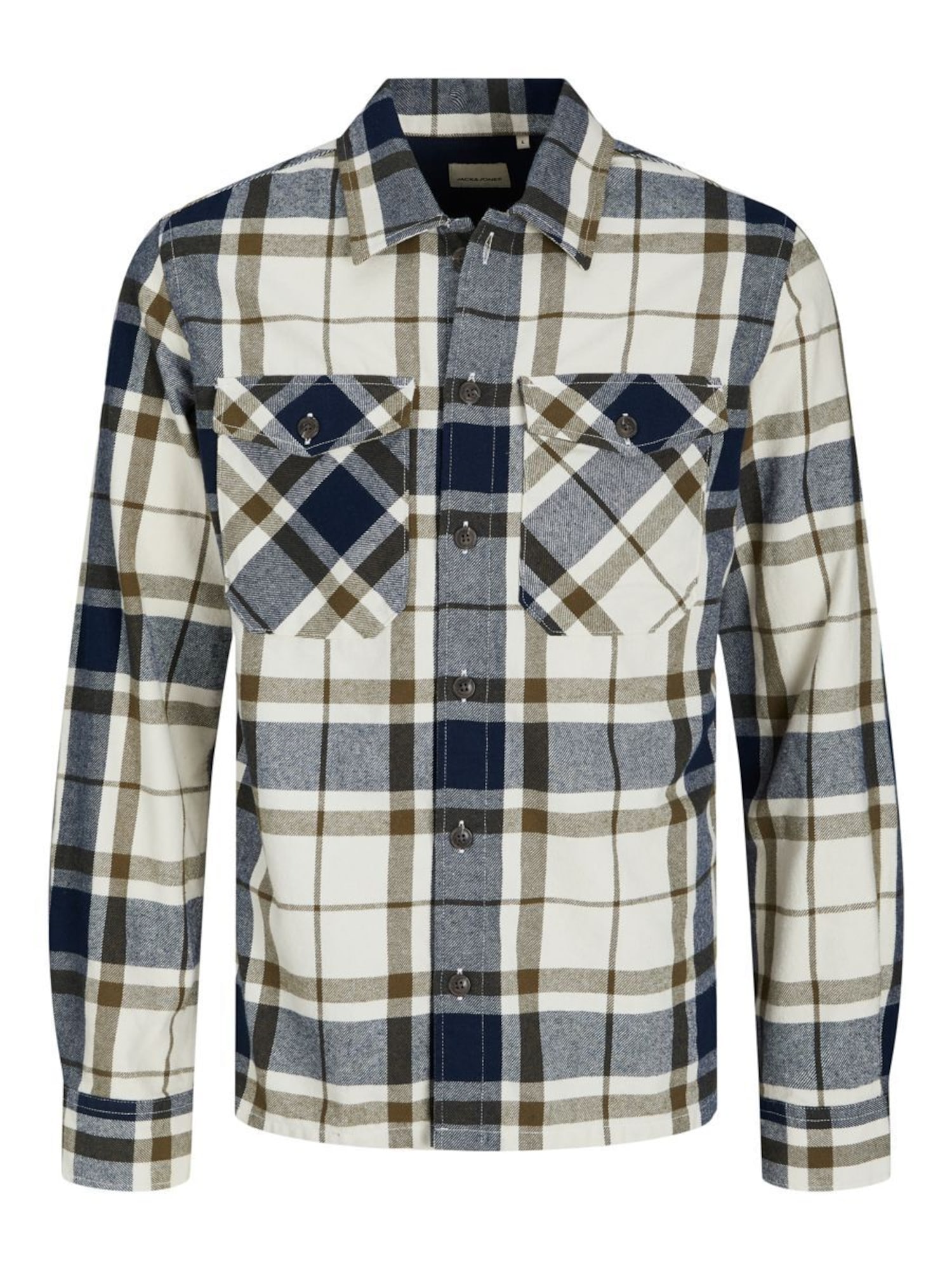 JACK & JONES Prehodna jakna  mornarska / oliva / volneno bela