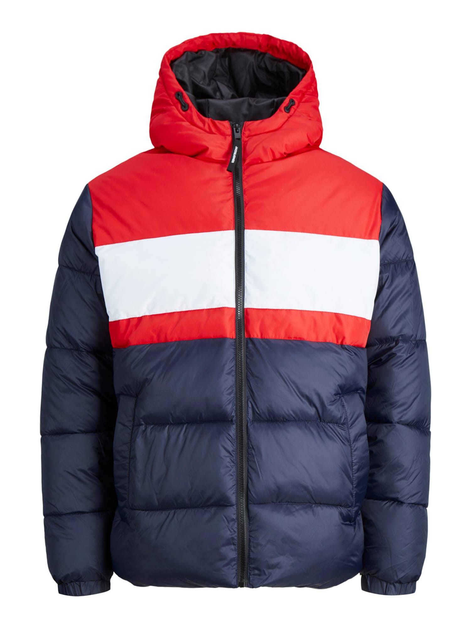 JACK & JONES Prehodna jakna  mornarska / rdeča / bela