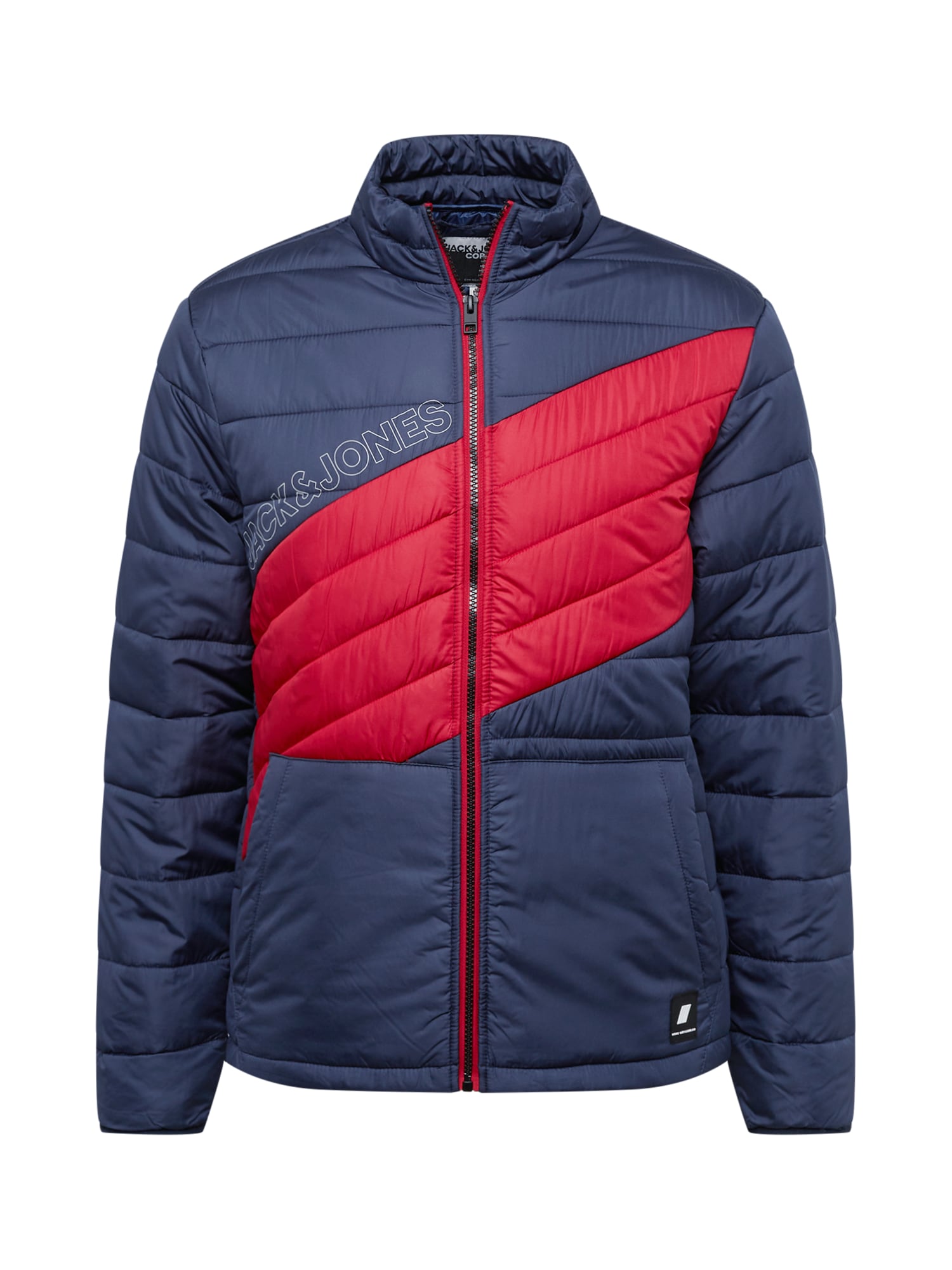 JACK & JONES Prehodna jakna  mornarska / rdeča / bela
