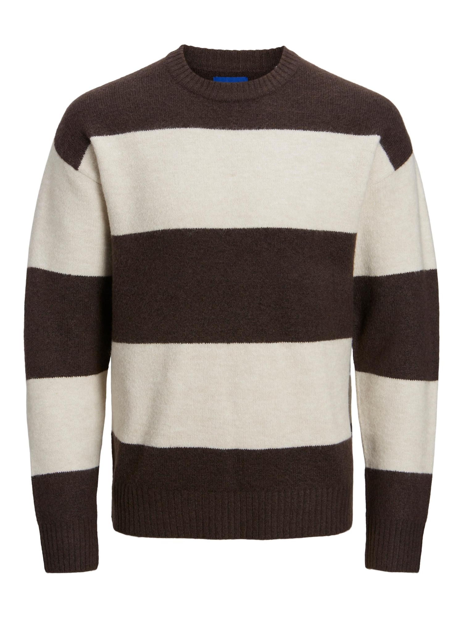 JACK & JONES Pulover 'OLLIE'  kremna / temno rjava
