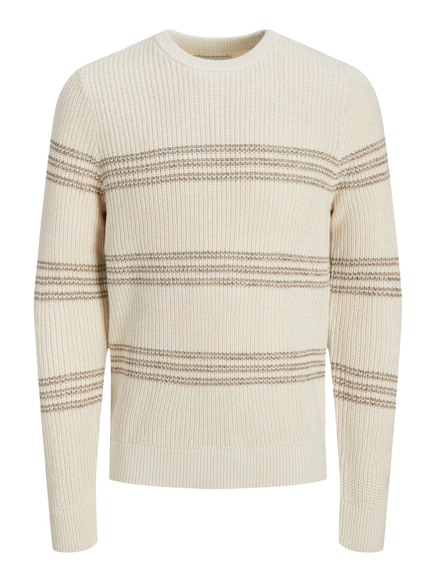 JACK & JONES Pulover 'SPORTY'  bež / rjava