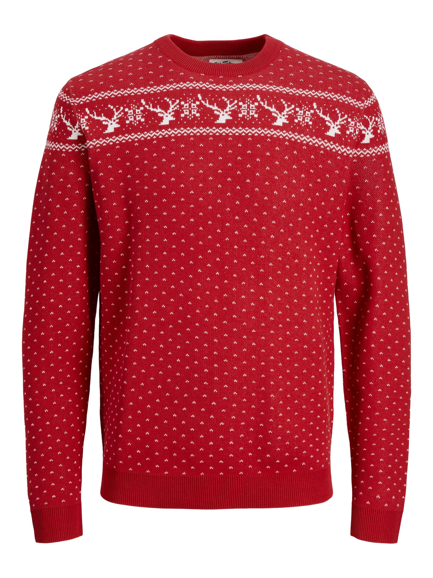 JACK & JONES Pulover  rdeča / bela