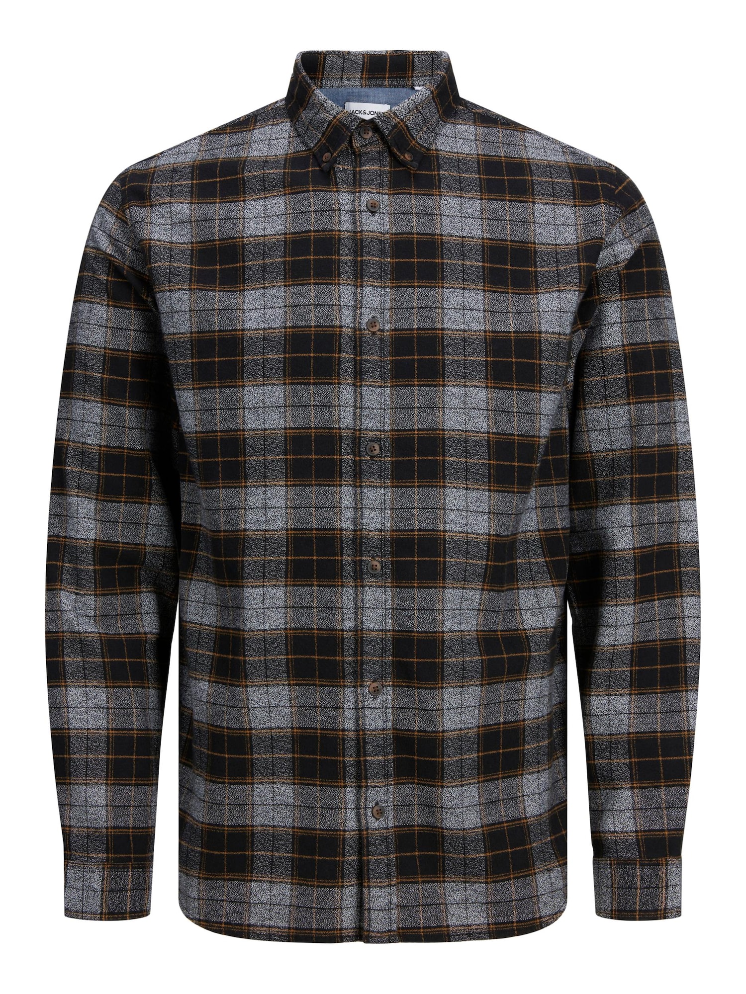 JACK & JONES Srajca 'Barret'  golobje modra / karamel / črna