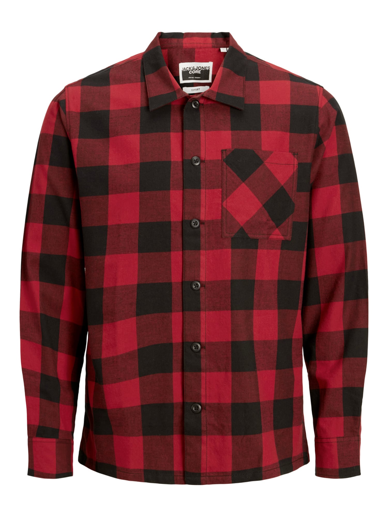 JACK & JONES Srajca  rdeča / bordo / črna / bela