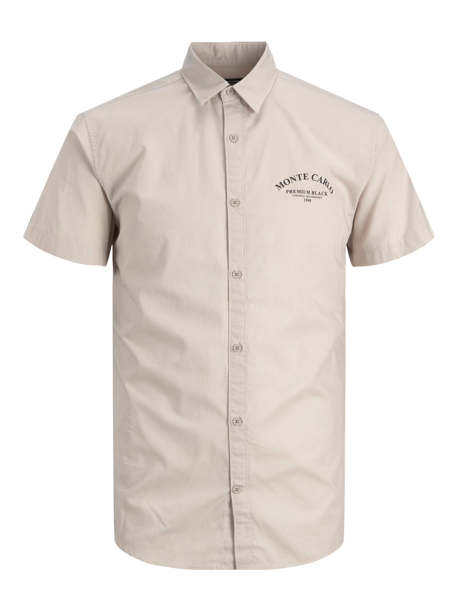 JACK & JONES Srajca  svetlo siva / črna