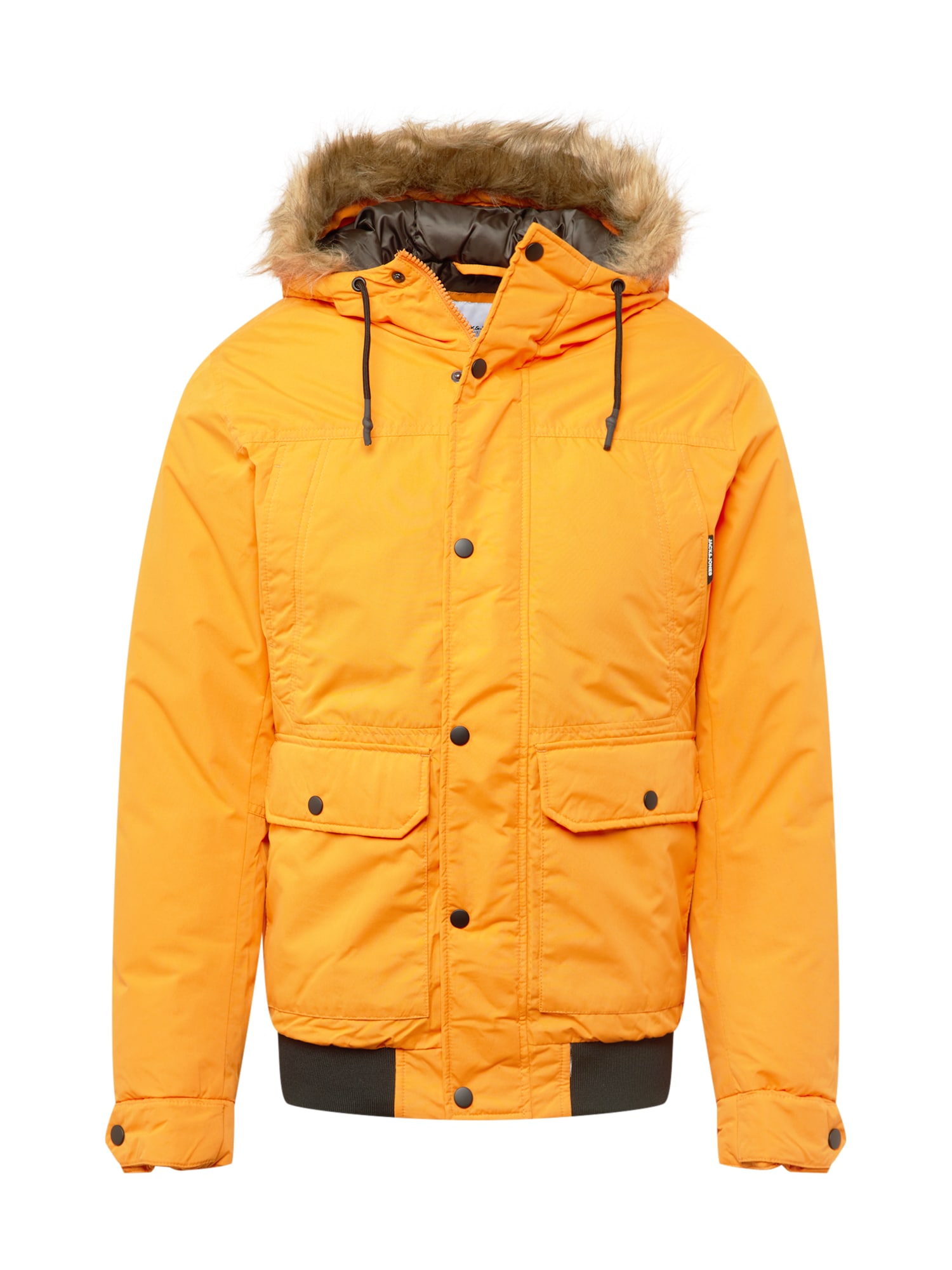 JACK & JONES Zimska jakna 'WINNER'  zlato-rumena / črna