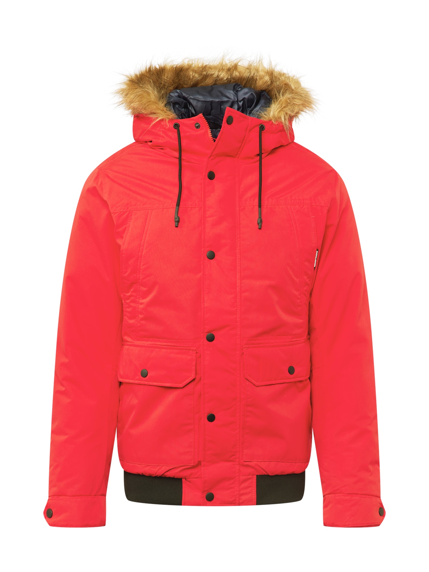 JACK & JONES Zimska jakna 'Winner'  brusnica / črna