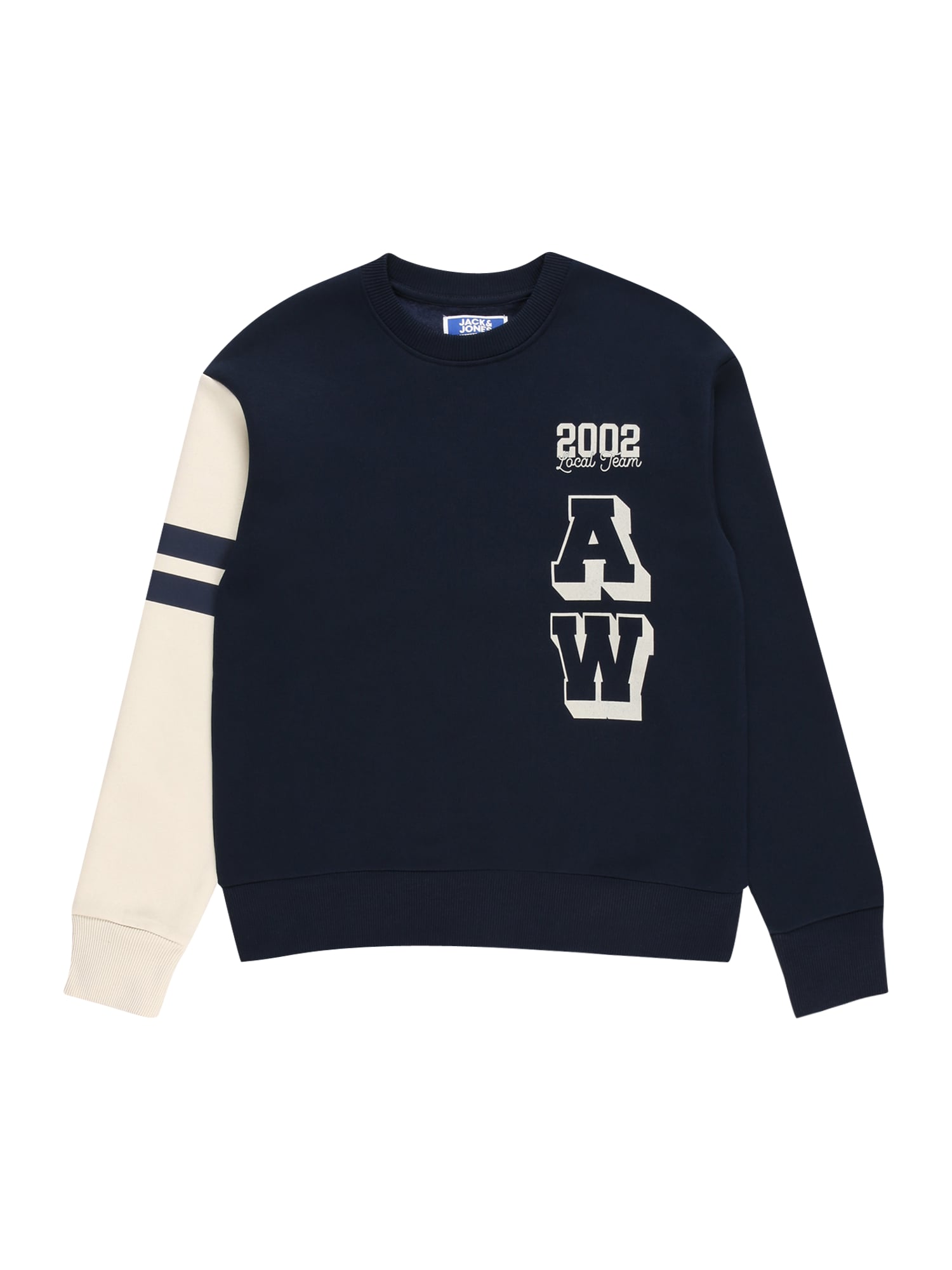 Jack & Jones Junior Majica 'AWORLD'  mornarska / naravno bela