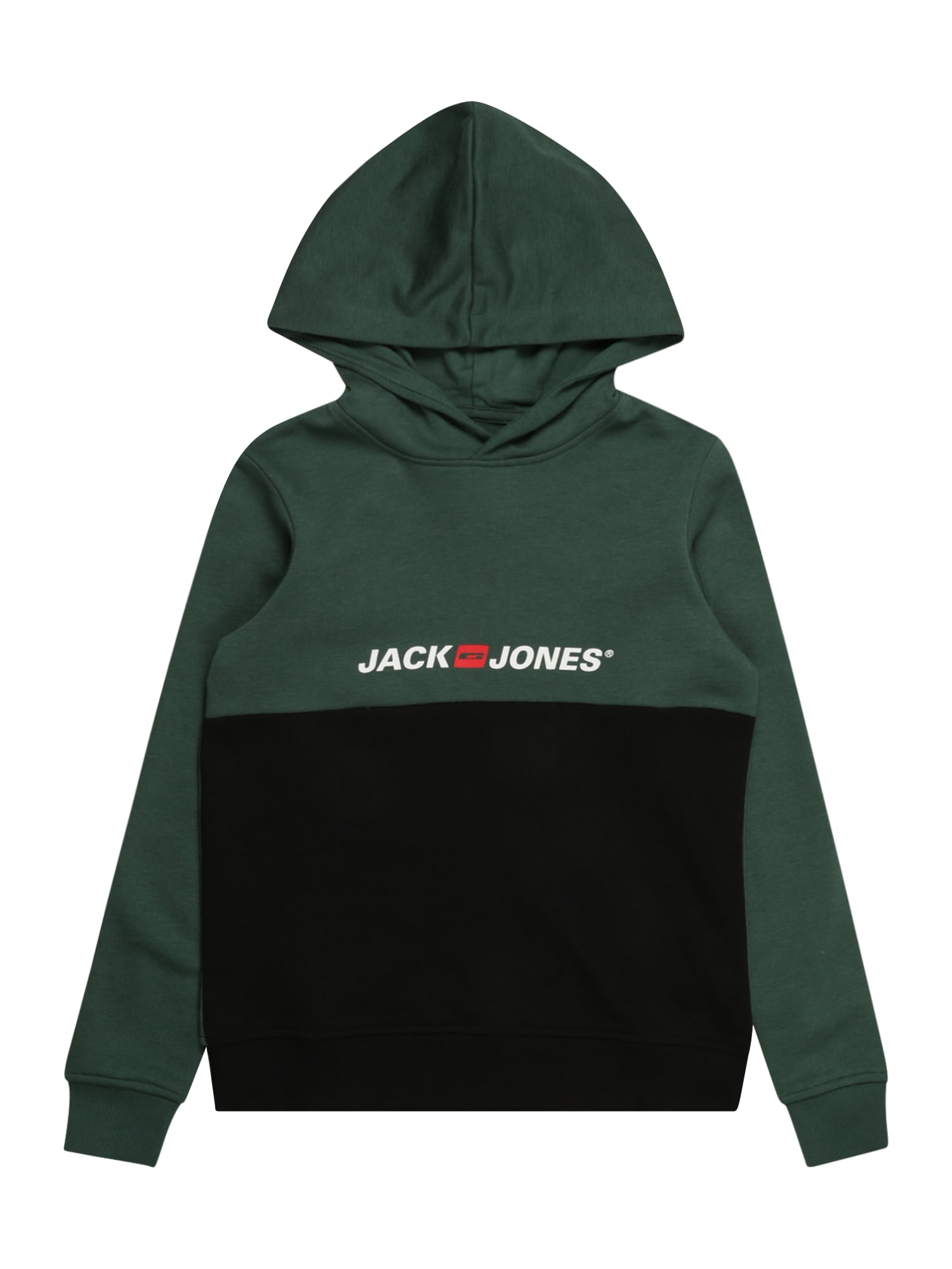 Jack & Jones Junior Majica 'Corps'  temno zelena / ognjeno rdeča / črna / bela