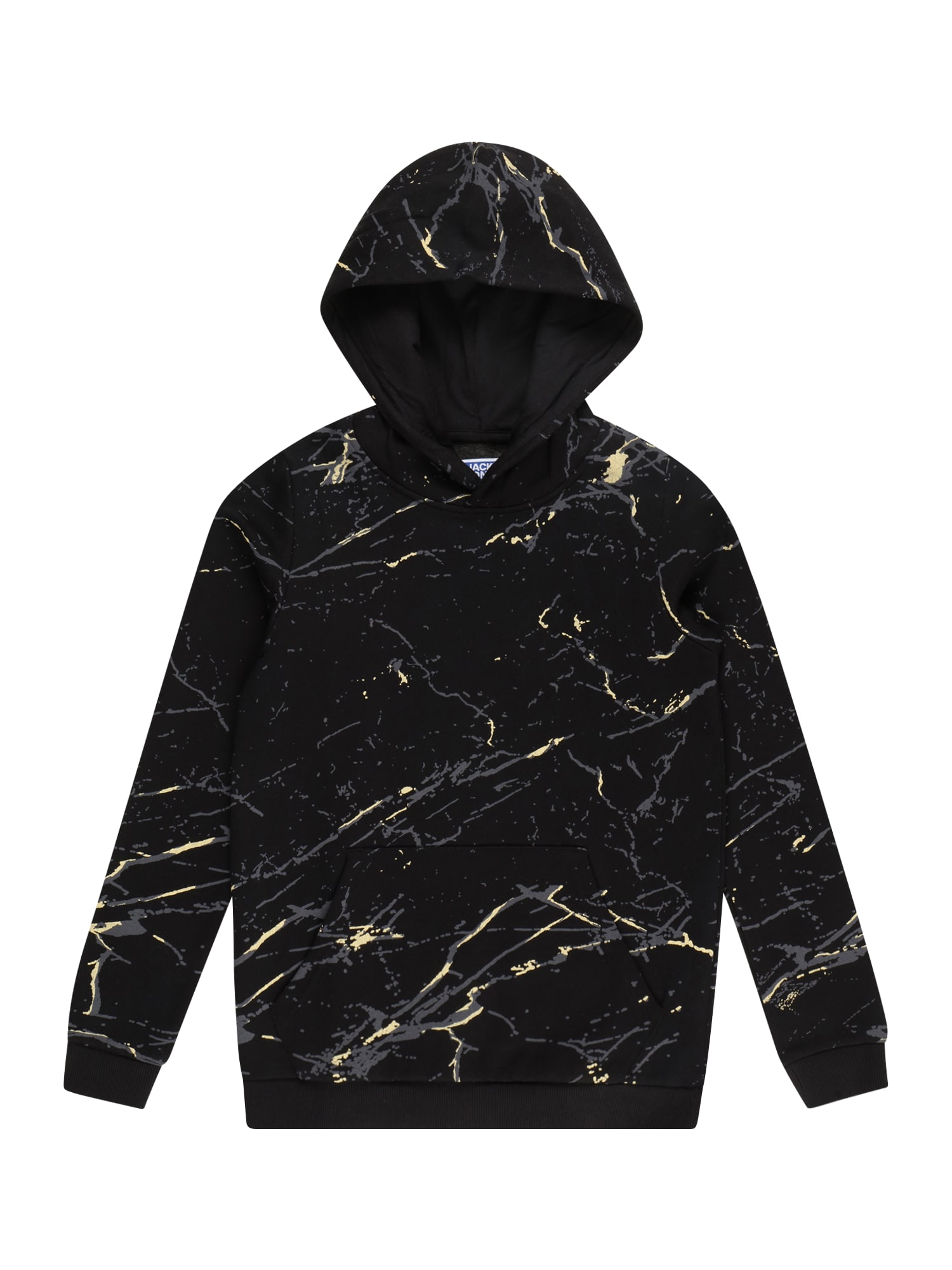 Jack & Jones Junior Majica 'HUNTERS'  rumena / pegasto siva / črna
