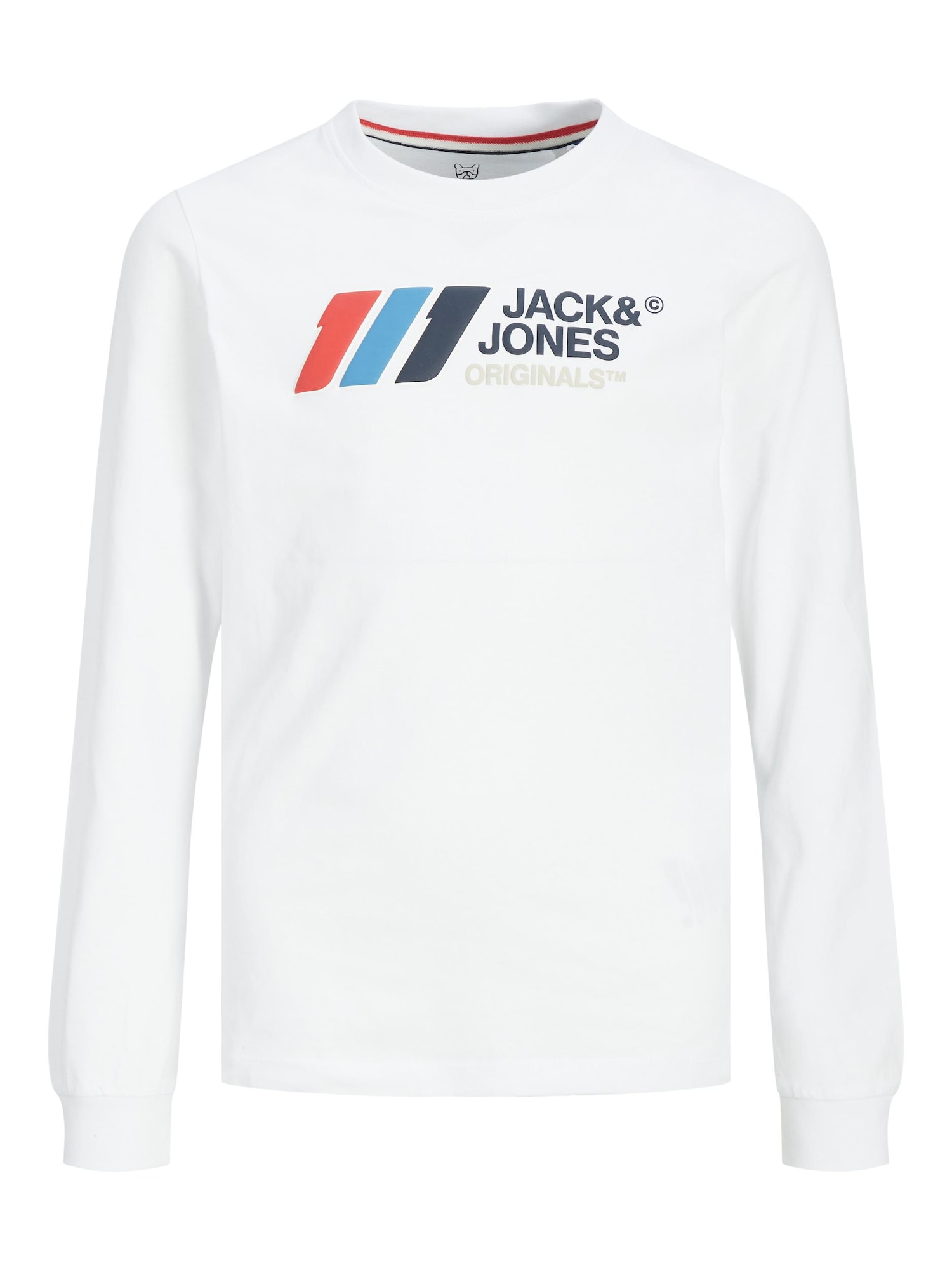 Jack & Jones Junior Majica 'Slope'  modra / siva / rdeča / bela