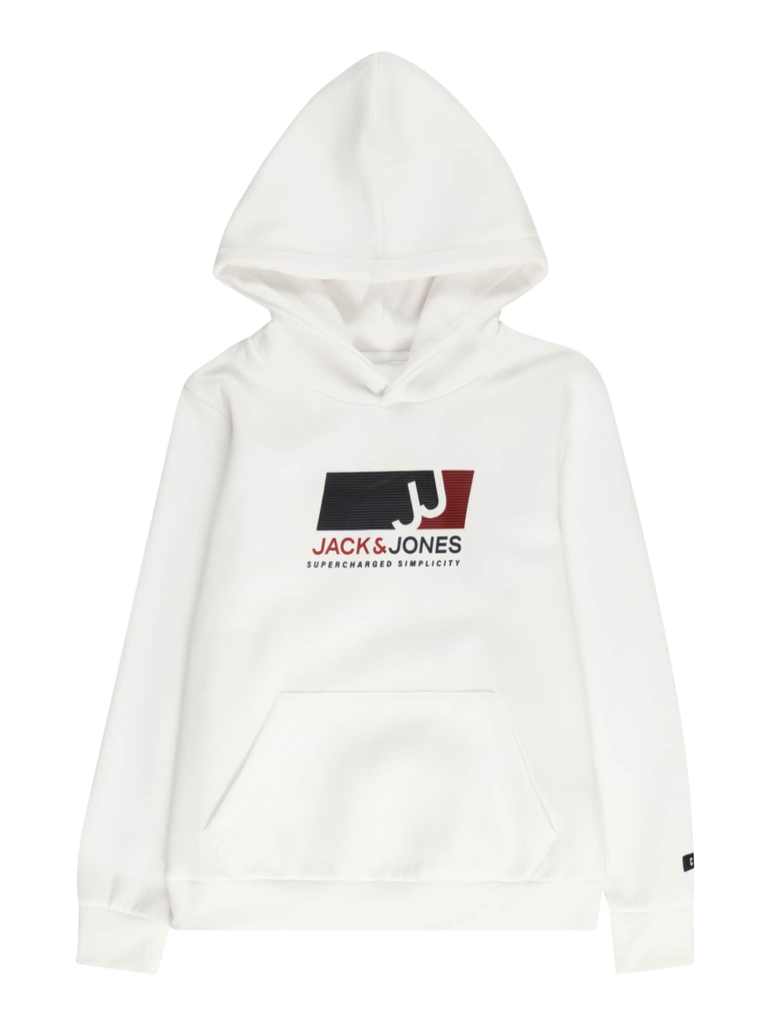 Jack & Jones Junior Majica  temno rdeča / črna / bela