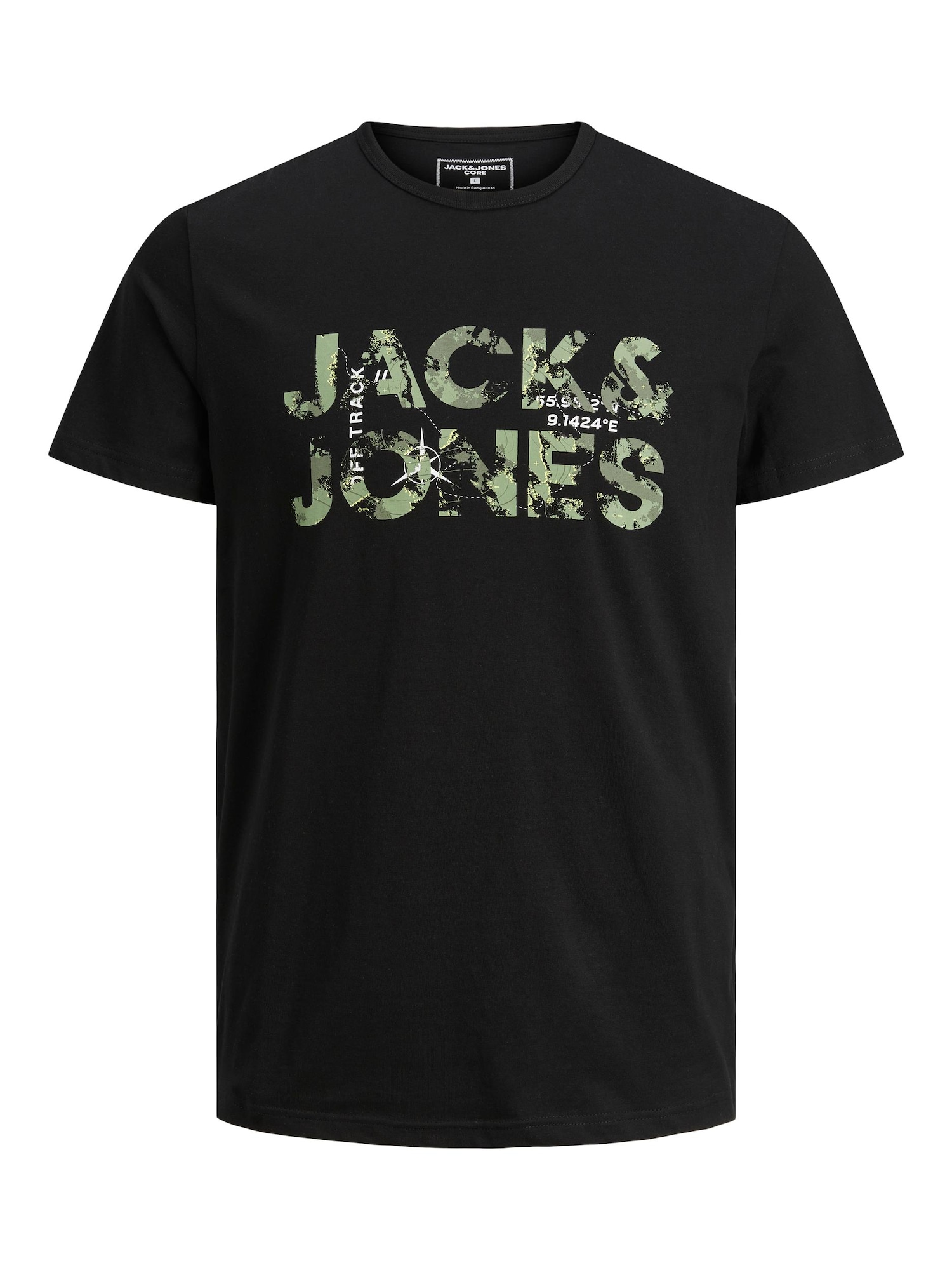 Jack & Jones Junior Majica  zelena / črna / bela