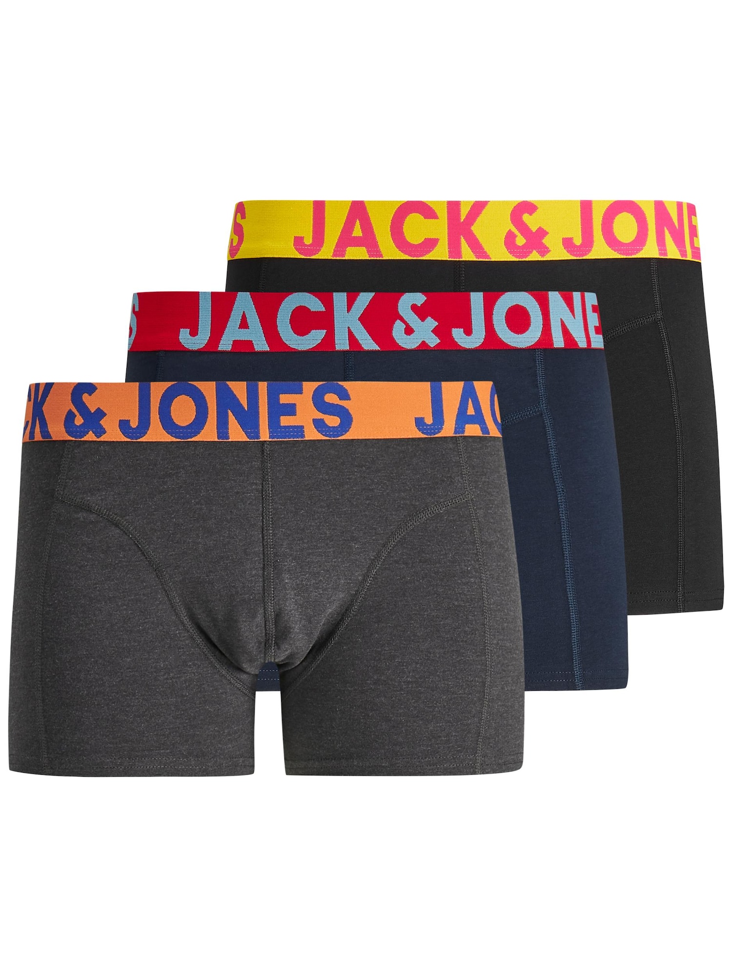 Jack & Jones Junior Spodnjice 'Crazy'  mornarska / temno siva / oranžna / črna
