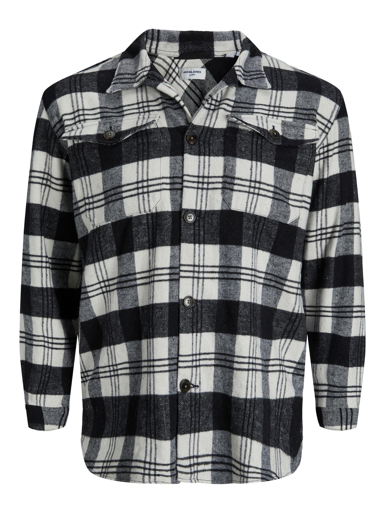 Jack & Jones Plus Srajca 'Ollie'  črna / bela
