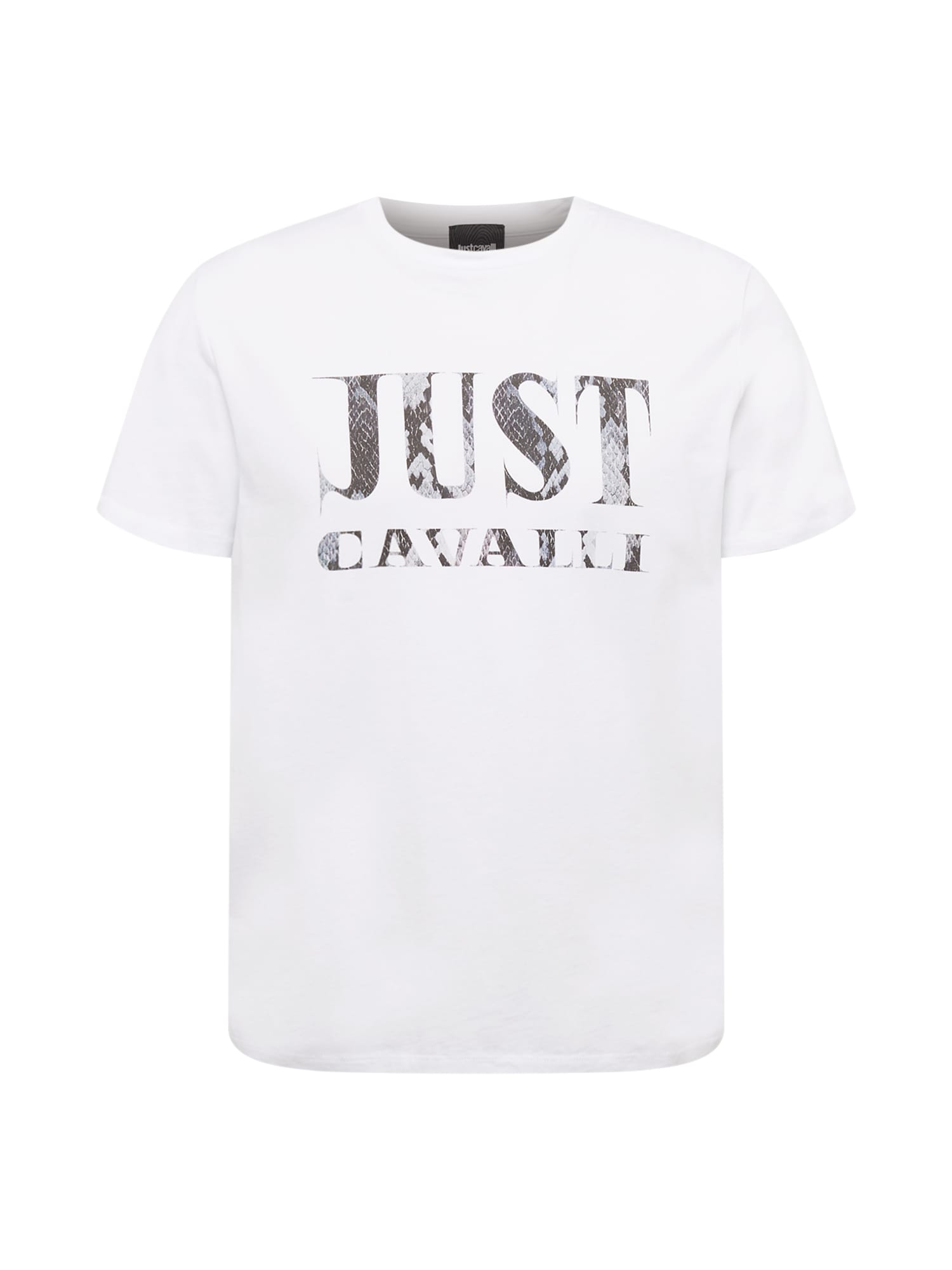 Just Cavalli Majica  siva / svetlo siva / bela