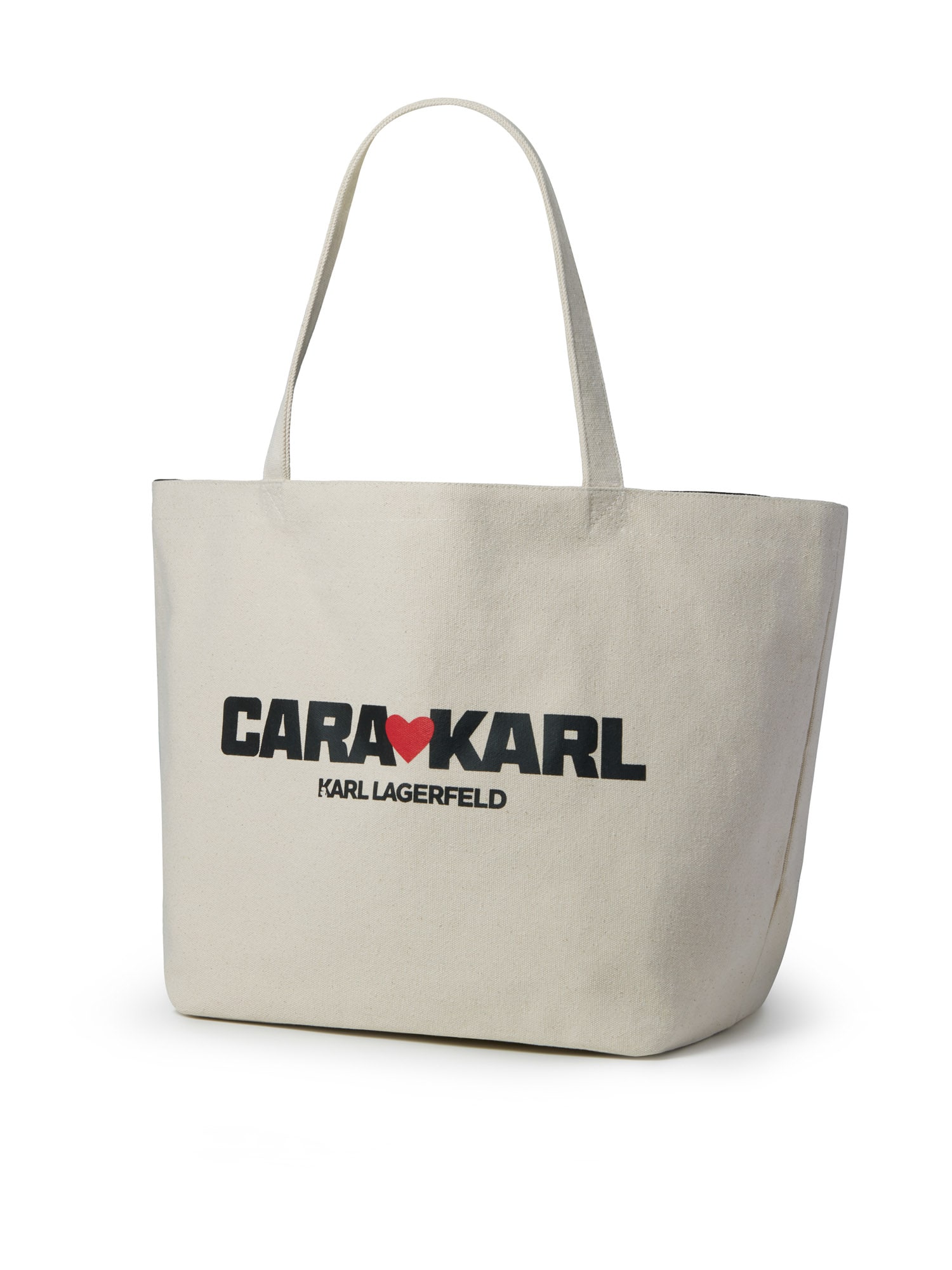 KARL LAGERFELD x CARA DELEVINGNE Nakupovalna torba  bež / rdeča / črna