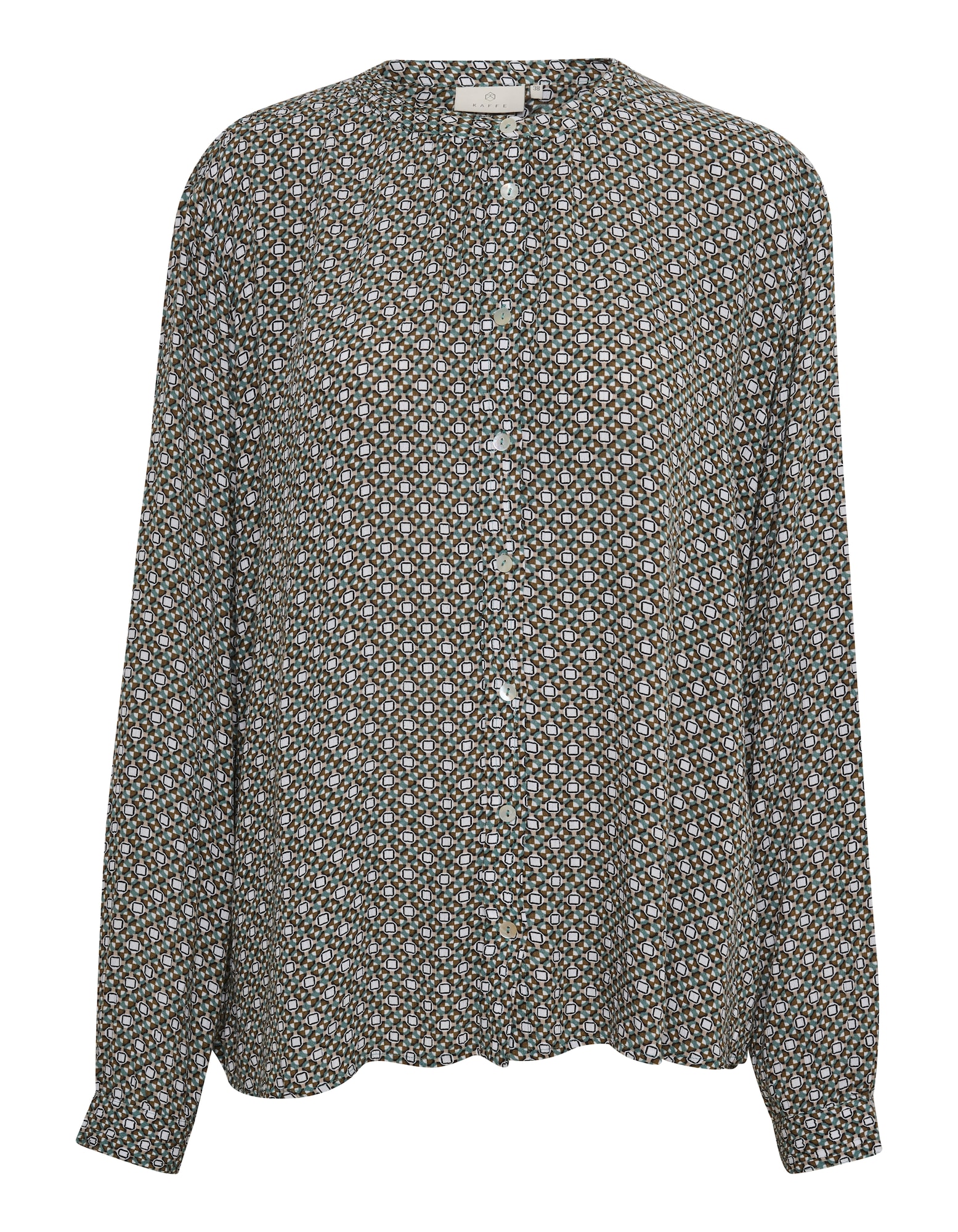 Kaffe Bluza 'Jilly'  oliva / pastelno zelena / off-bela