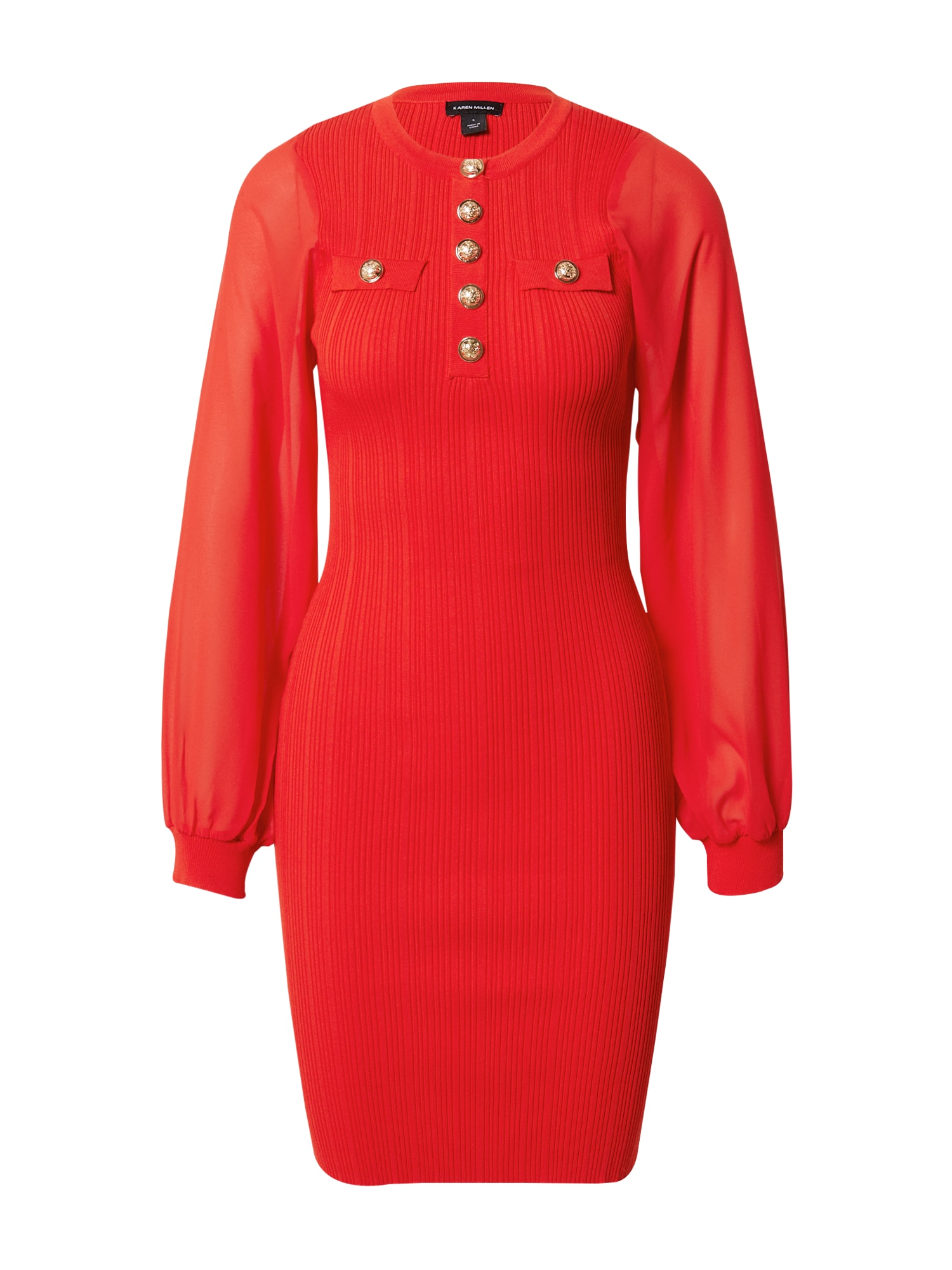 Karen Millen Pletena obleka  rdeča