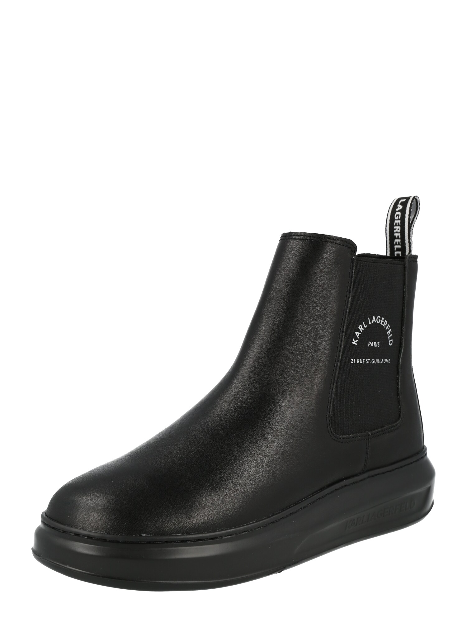Karl Lagerfeld Chelsea škornji 'Maison Gore'  črna / bela