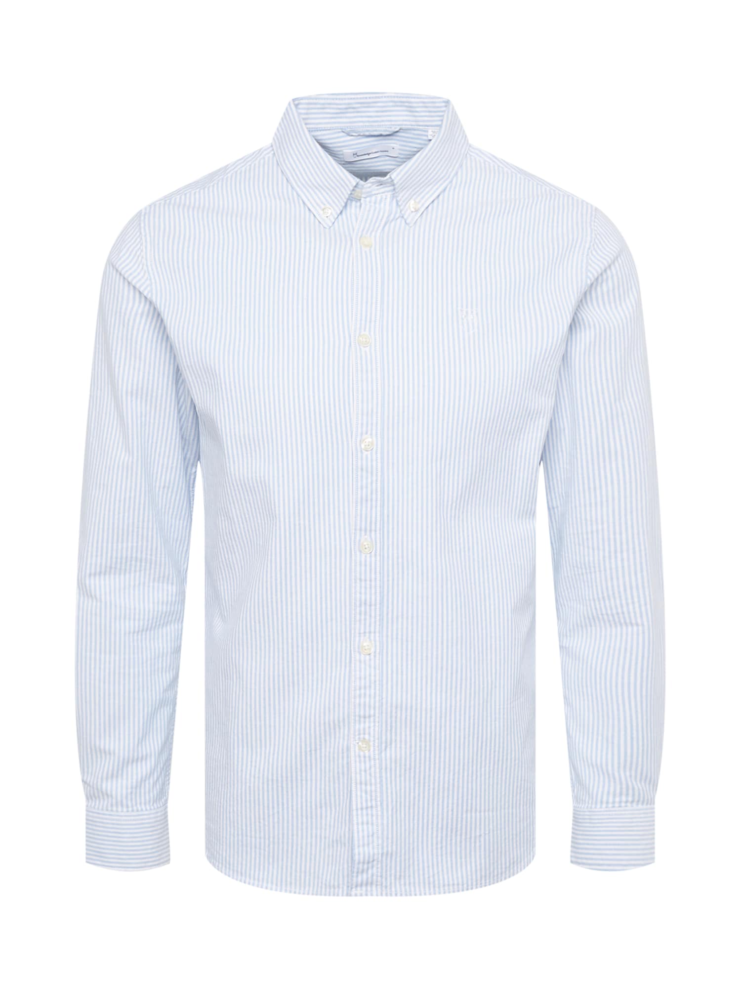 KnowledgeCotton Apparel Srajca  svetlo modra / bela