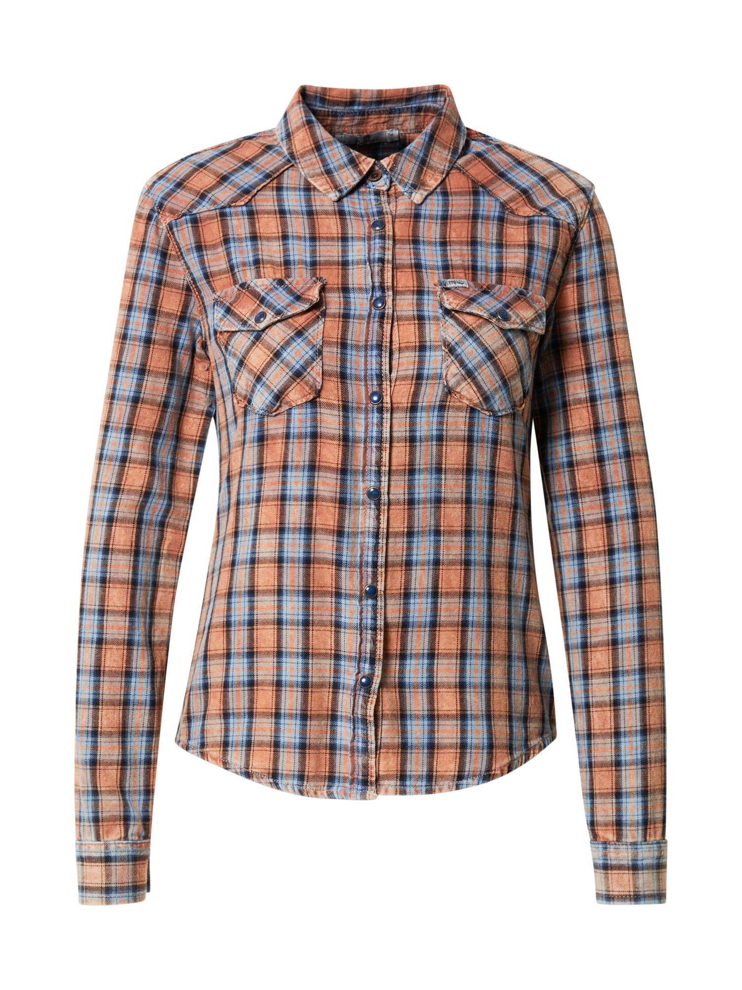 LTB Bluza 'Lucinda'  mornarska / svetlo modra / svetlo rjava