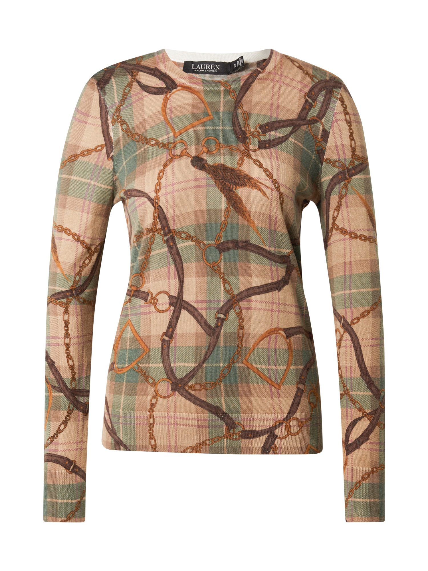 Lauren Ralph Lauren Pulover 'Shavonne'  rjava / oker / svetlo rjava / žad