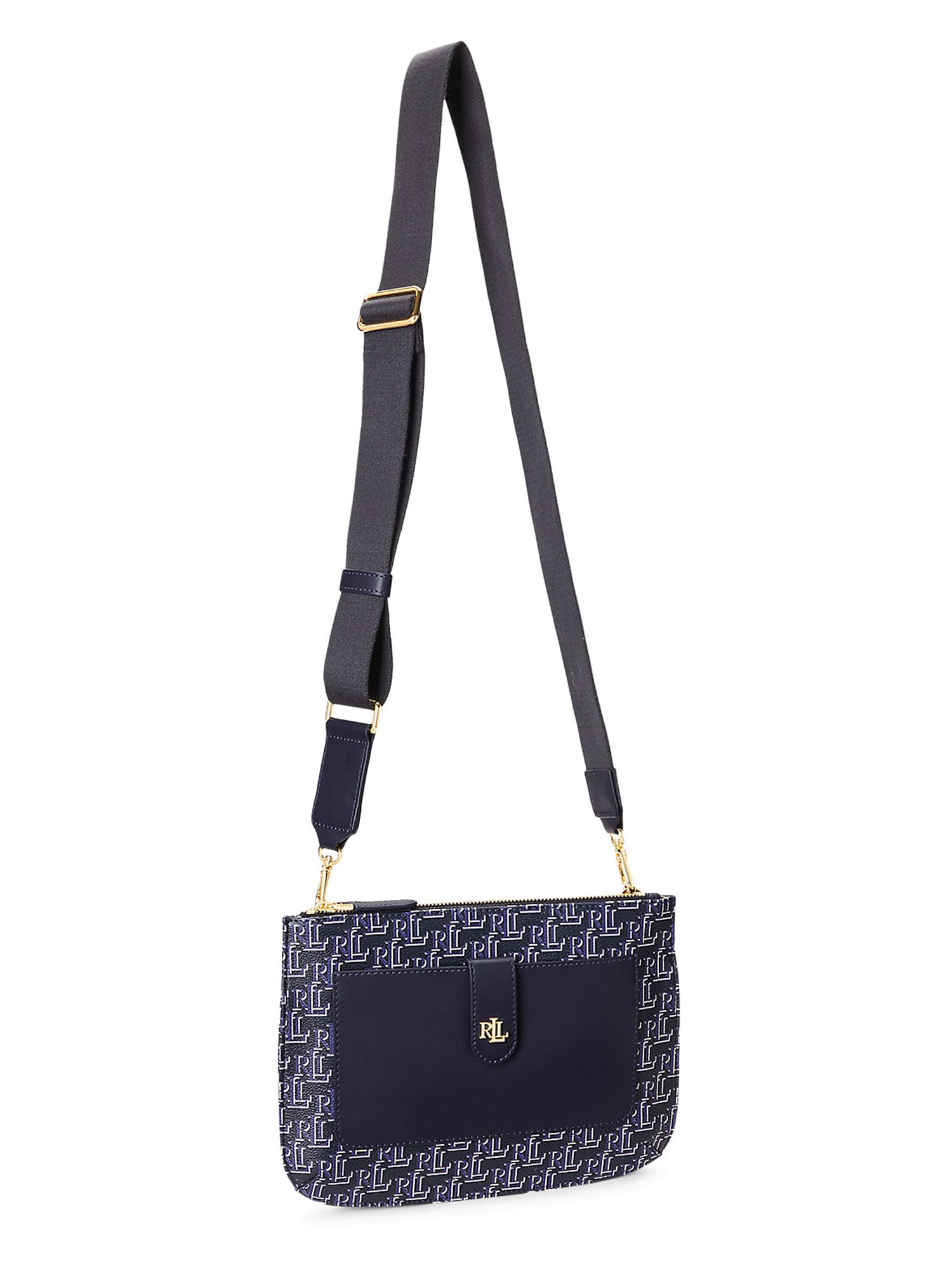 Lauren Ralph Lauren Torba za čez ramo 'JAMEY'  modra / temno modra / bela