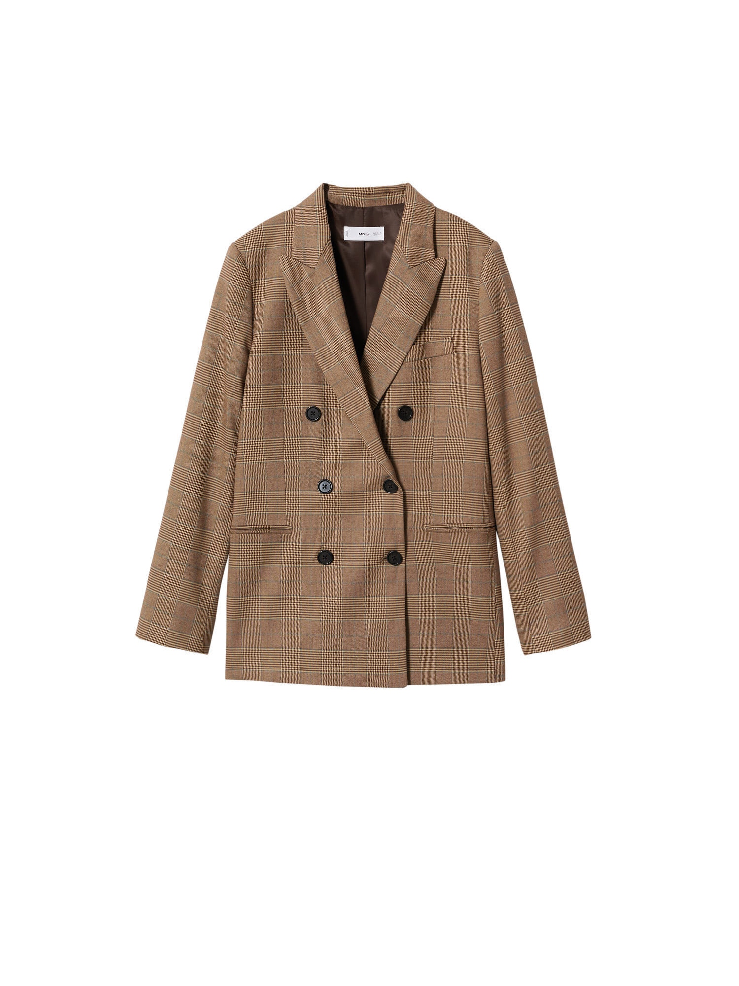 MANGO Blazer 'Berta'  svetlo bež / temno bež / siva
