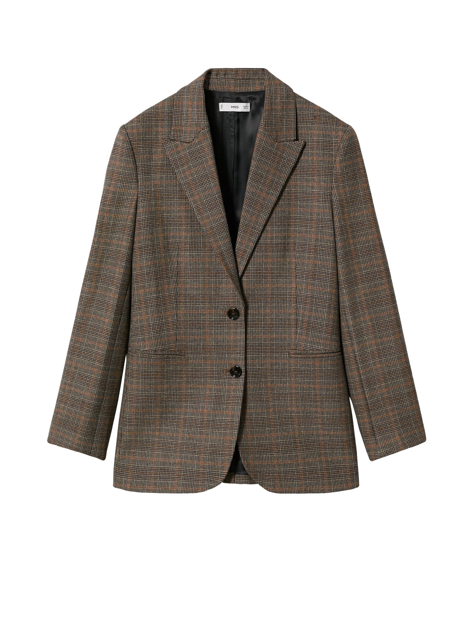MANGO Blazer 'JUDY'  svetlo rjava / črna / bela