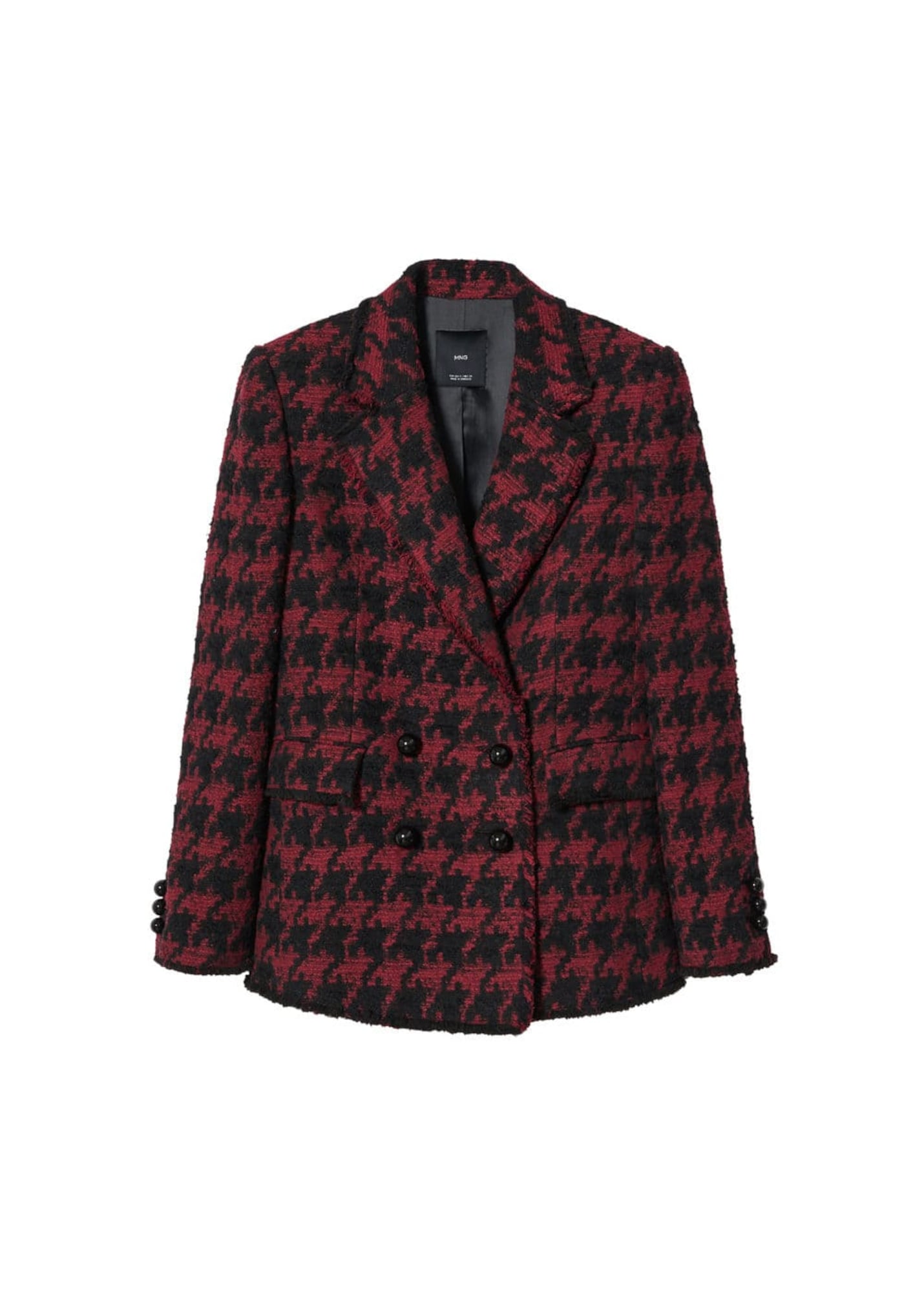 MANGO Blazer 'Kat'  rubin rdeča / črna