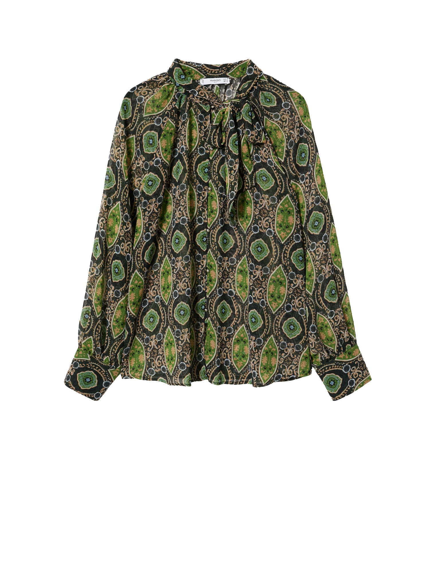 MANGO Bluza 'MUSGO'  svetlo bež / svetlo modra / jelka / svetlo zelena