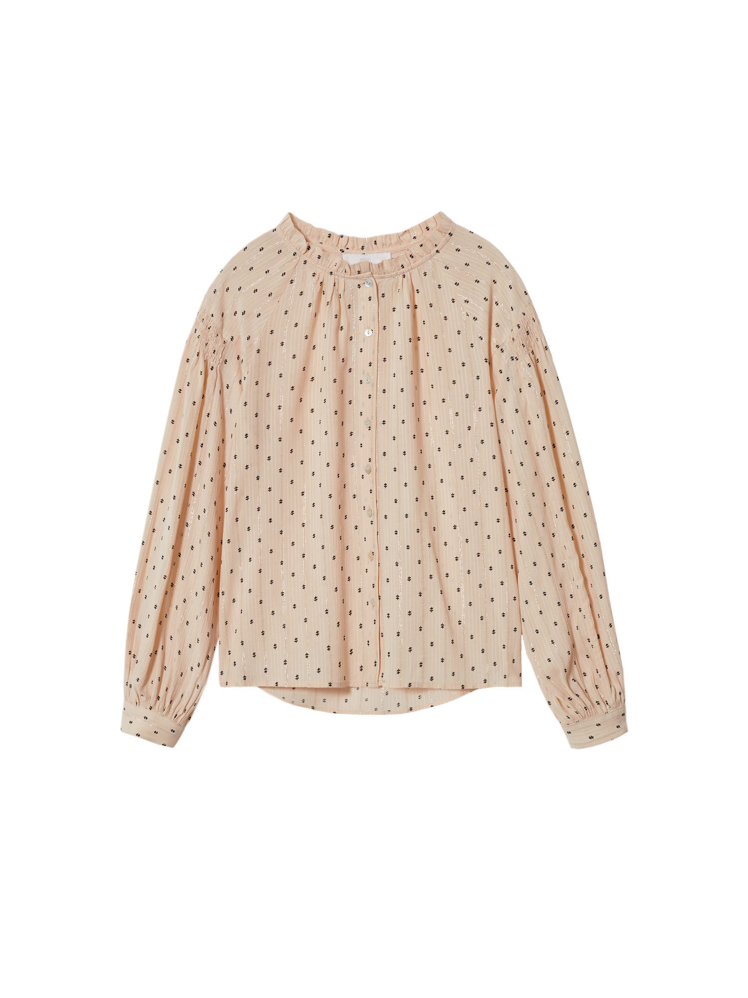 MANGO Bluza 'Molly'  svetlo bež / črna