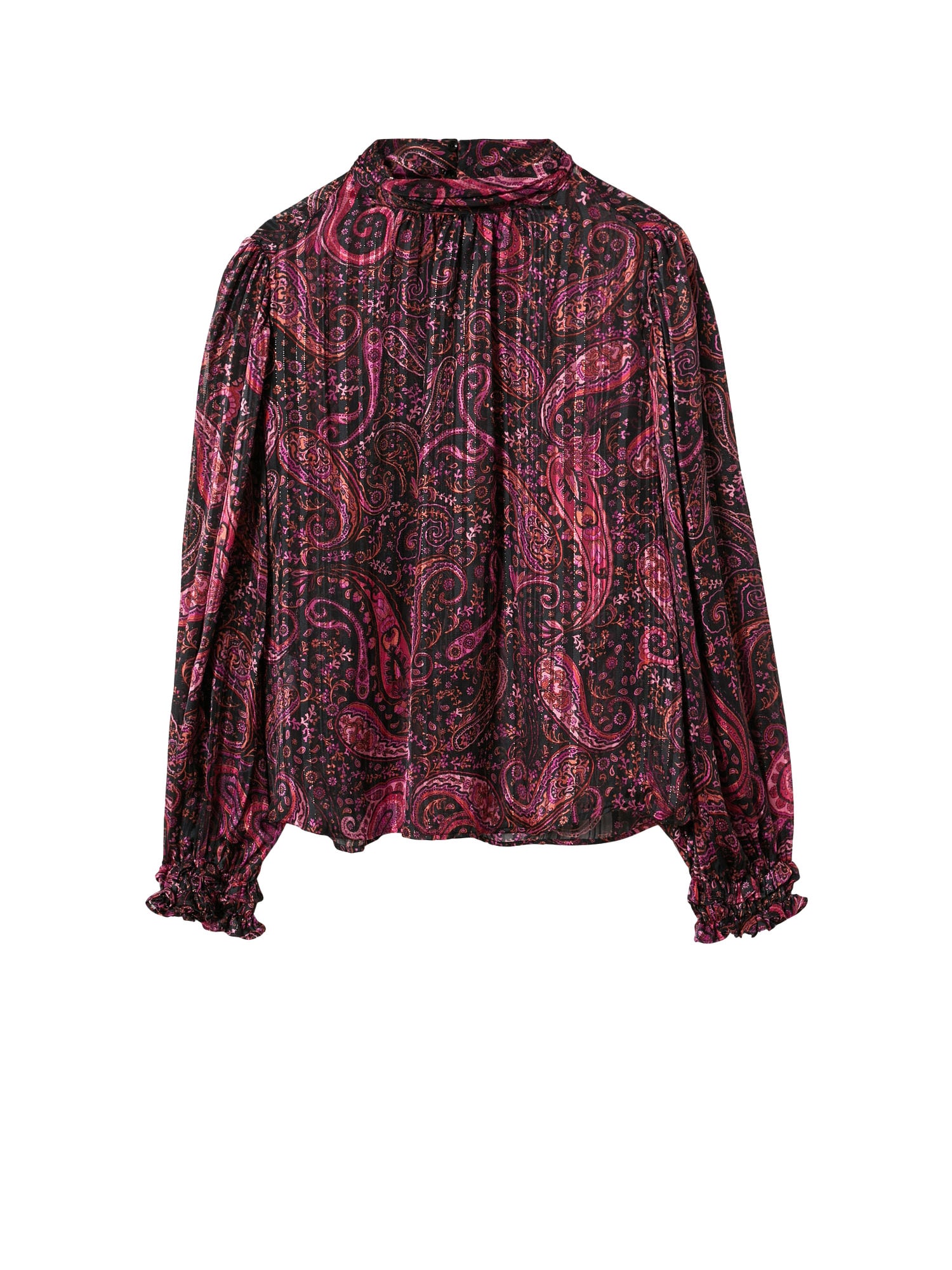 MANGO Bluza 'Rossy'  oranžna / roza / črna