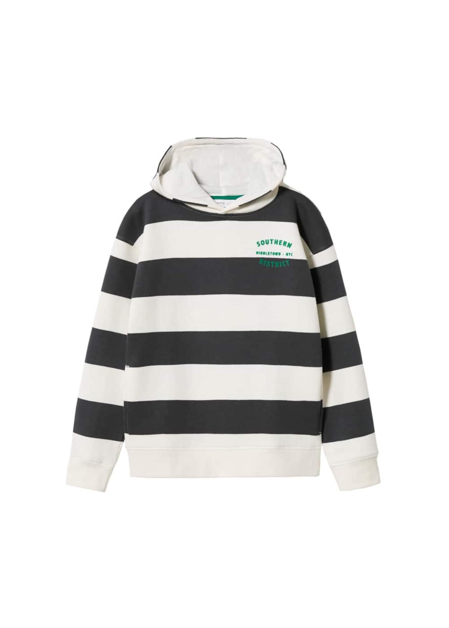 MANGO KIDS Majica 'Southern'  travnato zelena / črna / bela